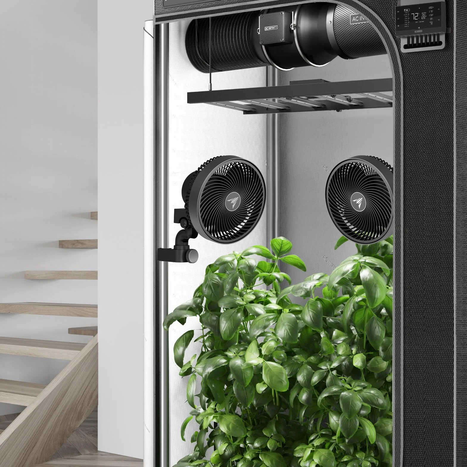 AC Infinity CLOUDRAY S9 2-Pack, Wentylator do namiotu do uprawy 23 cm z przeprojektowanym silnikiem EC o długiej żywotności, niestandardowe 10 dynamicznych prędkości wiatru i 10-poziomowa oscylacja