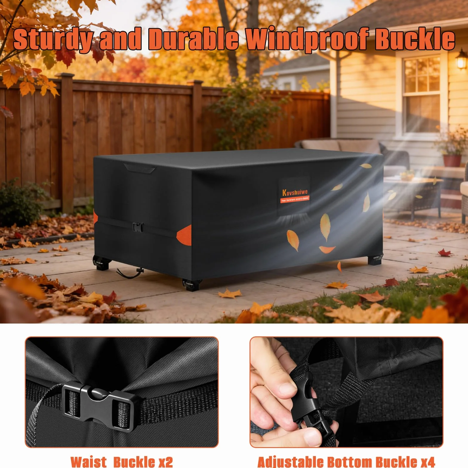 Pokrowiec na meble ogrodowe 210x170x74 cm wodoszczelny 420D Heavy Duty