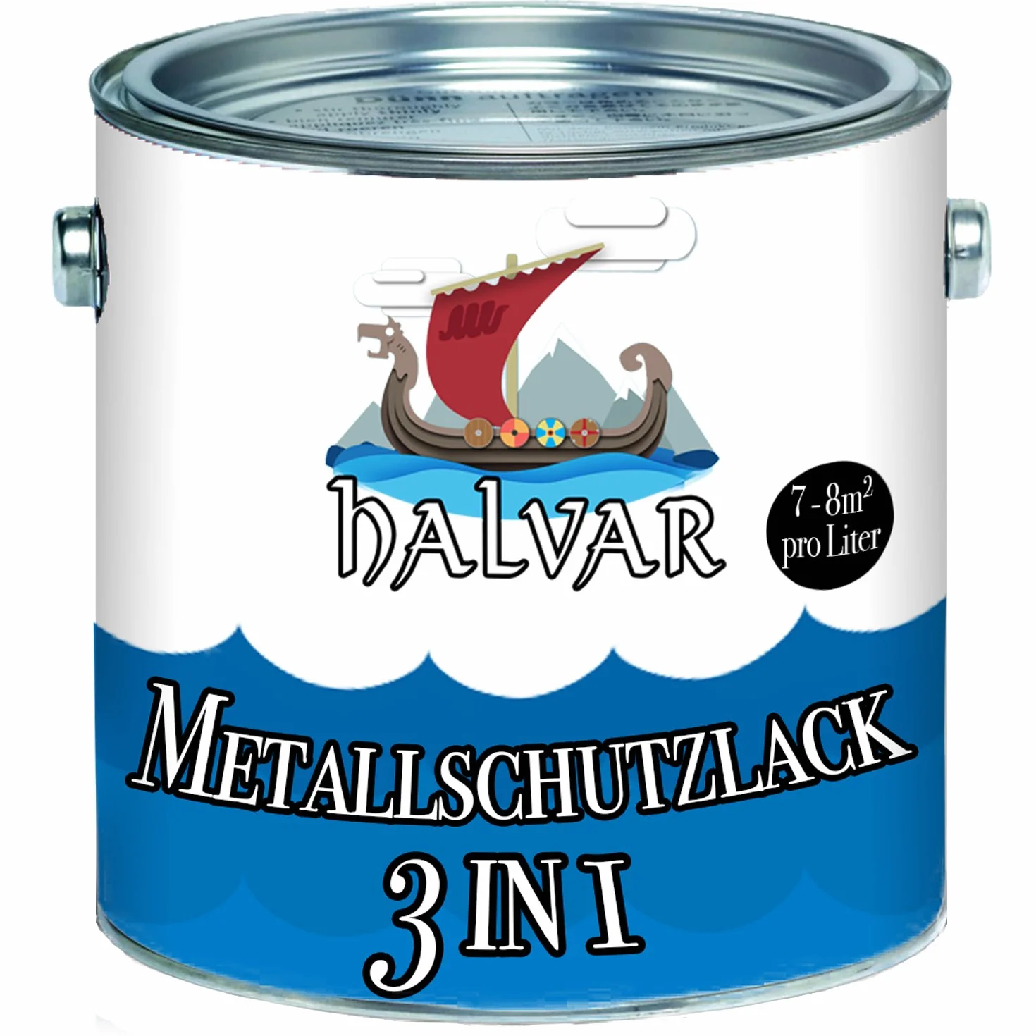 farba 3w1 do metalu skandynawska farba do metalu 3 w 1 ochrona antykorozyjna gruntująca nawierzchnia lakier do idealna do żelaza stali aluminium i cynku (20 L, Zieleń liściasta (RAL 6002)) Halvar