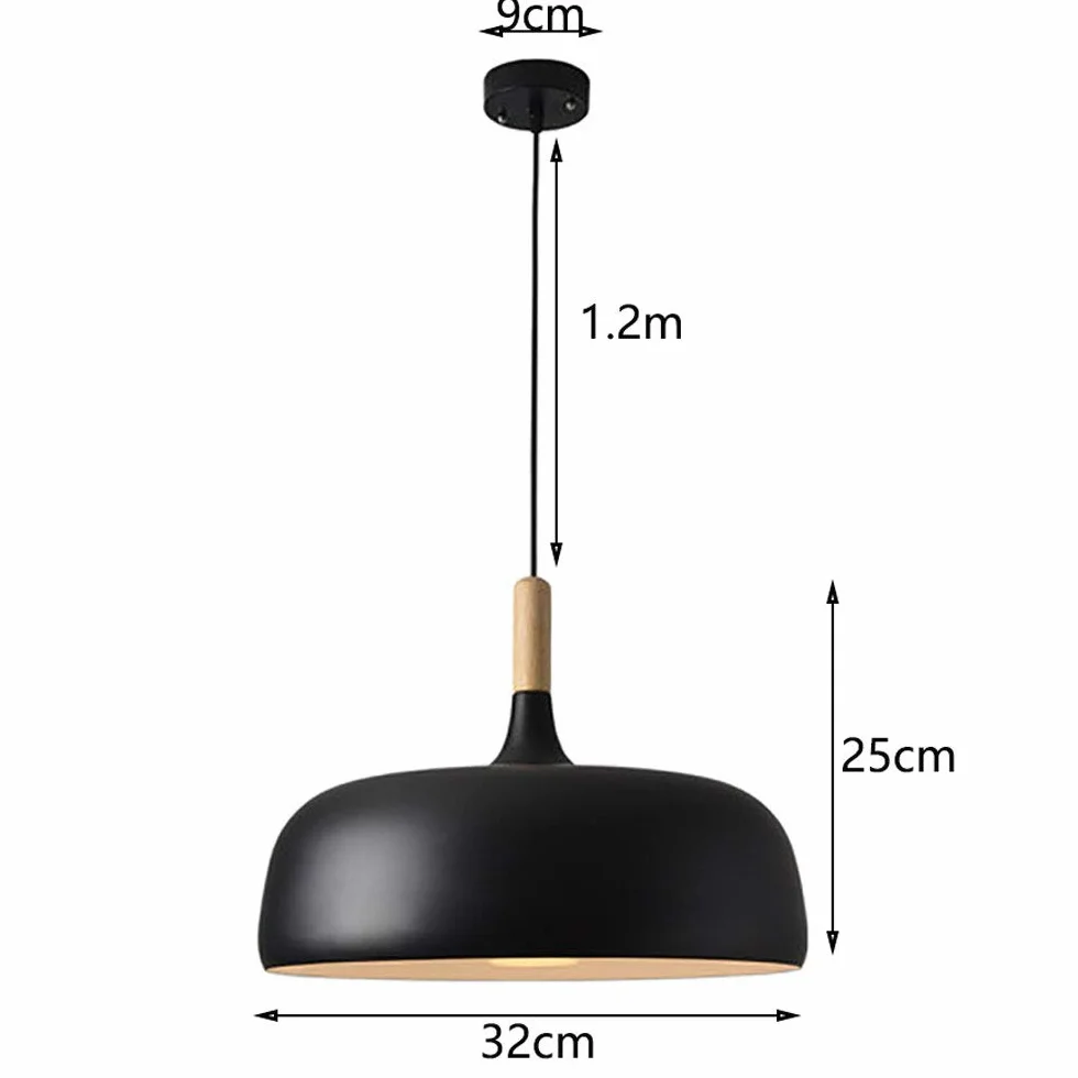 Nowoczesna Lampa Wisząca Elegance Żyrandol Metalowy Kuchnia Wyspa Jadalnia z Drewnem Dębowym Wisząca Oprawa Oświetleniowa Do Do Kuchni, Sypialni, Jadalni, Restauracji SHUANGZ