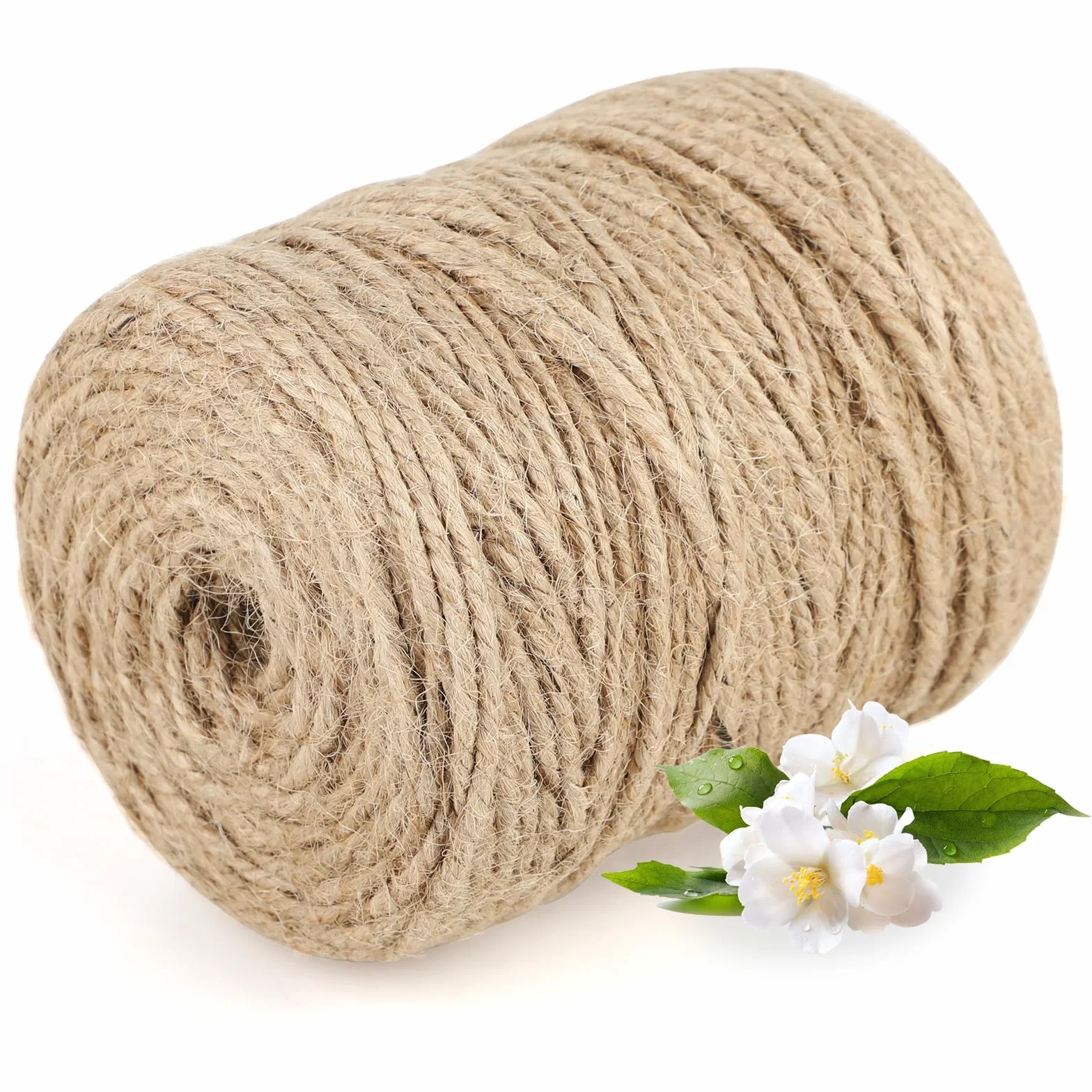 Sznurek jutowy 4 mm 60 m rolka naturalny do ogrodu i rzemiosła