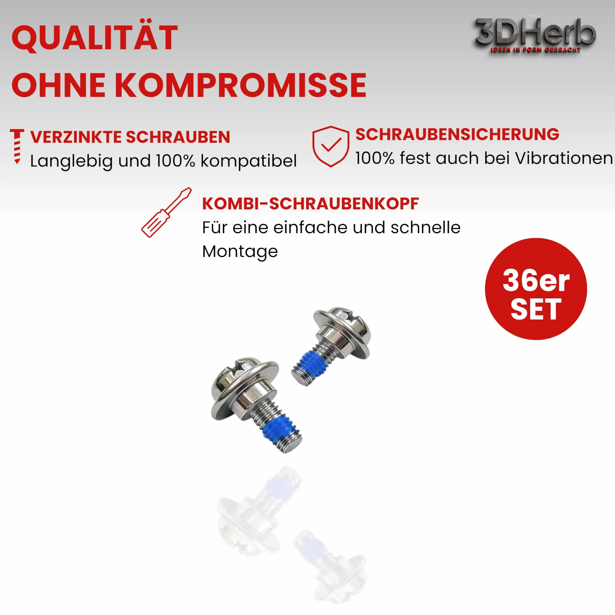 3DHerb 36 tytanowe ostrza zamienne do robotów koszących Dreame Mova VIAX LiDAX 0,9 mm