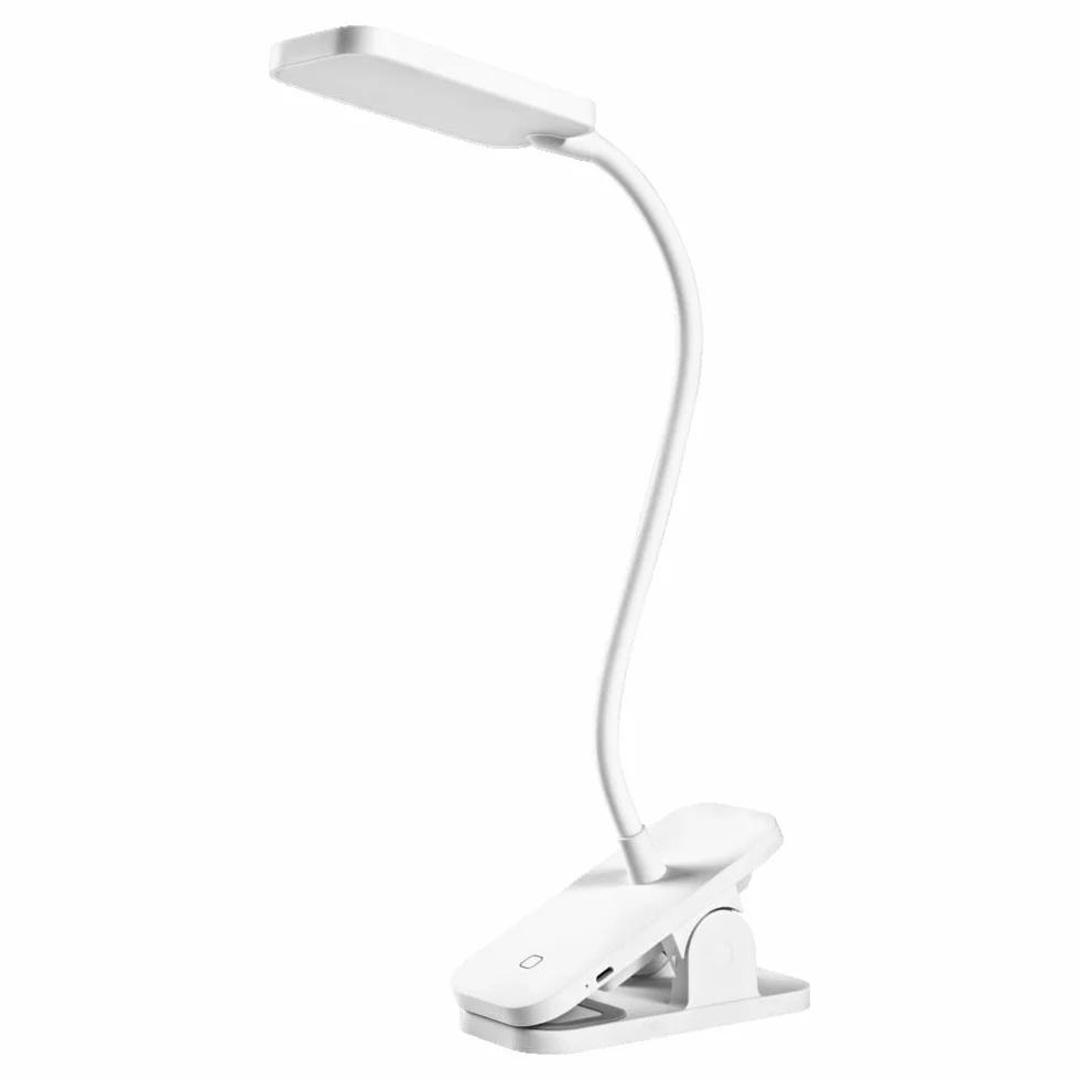 Ledvance, LEDVANCE PANAN Clip mobilna lampka do czytania i stolika, biała, 5,2W, 130lm, zasilana bateryjnie, z klipsem i elastyczną głowicą,LED z białym światłem 4000 K, czujnik dotykowy
