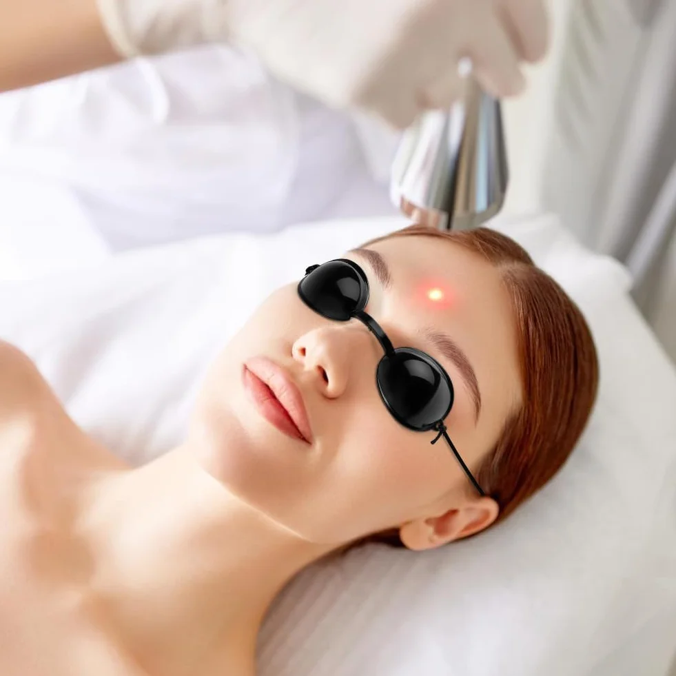 LOPHE Okulary ochronne UV do solarium, okulary do solarium z gumką, ochrona przed promieniowaniem UV Eye Protection do solarium Beauty Instrument kosmetyczny