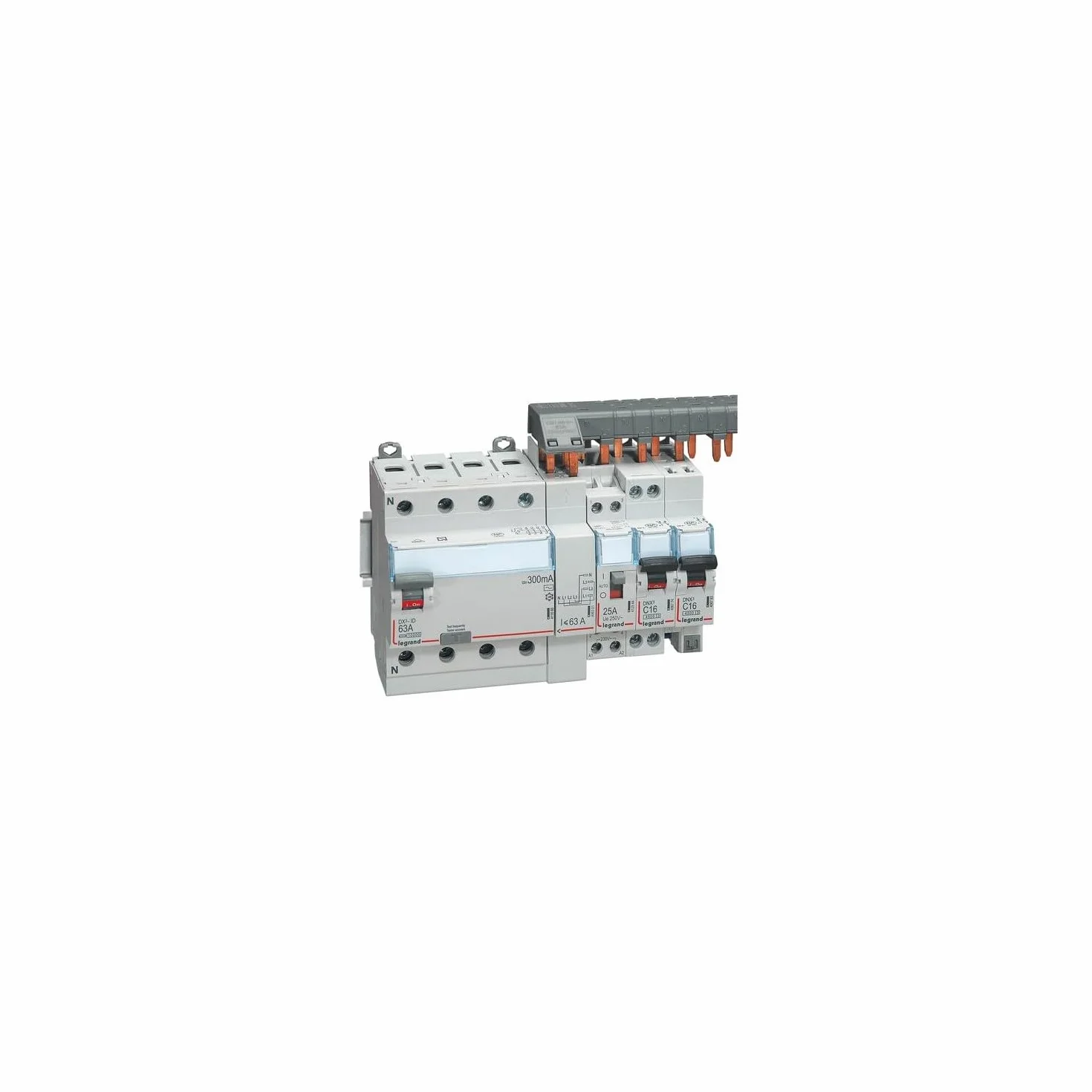 Legrand 405201 HX³ Elektryczny grzebień zasilający zoptymalizowana pozioma głowica grupy, długość 12 modułów, szary