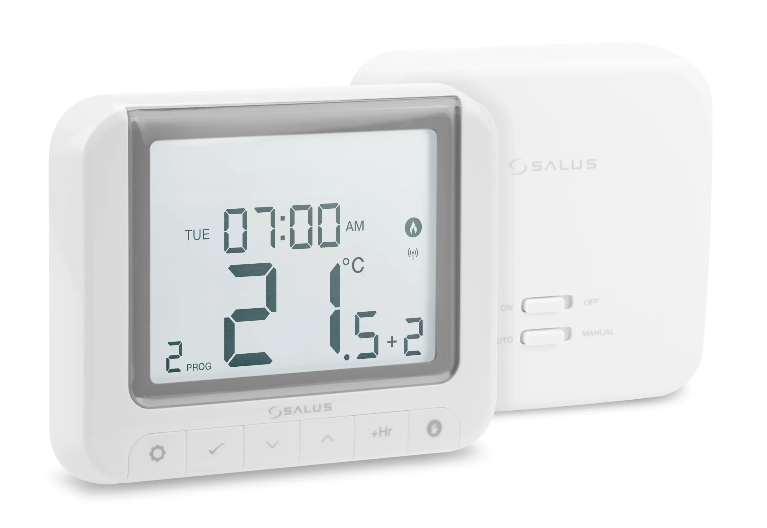 Salus Controls RT520RF bezprzewodowy termostat, zgodny z Boiler Plus cyfrowy i elektroniczny termostat pokojowy - biały