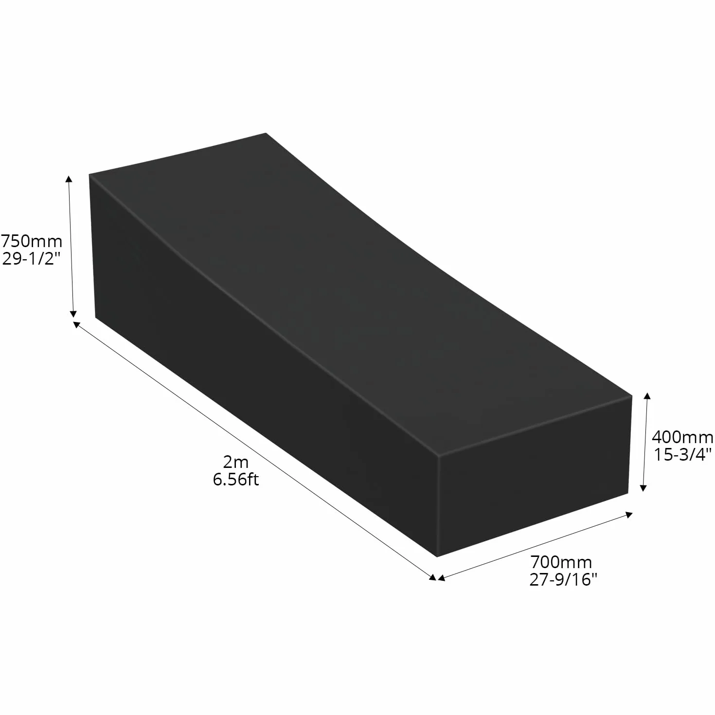 Pokrowiec na krzesło ogrodowe QWORK Oxford 420D 200x70x40/75 cm ochronny UV