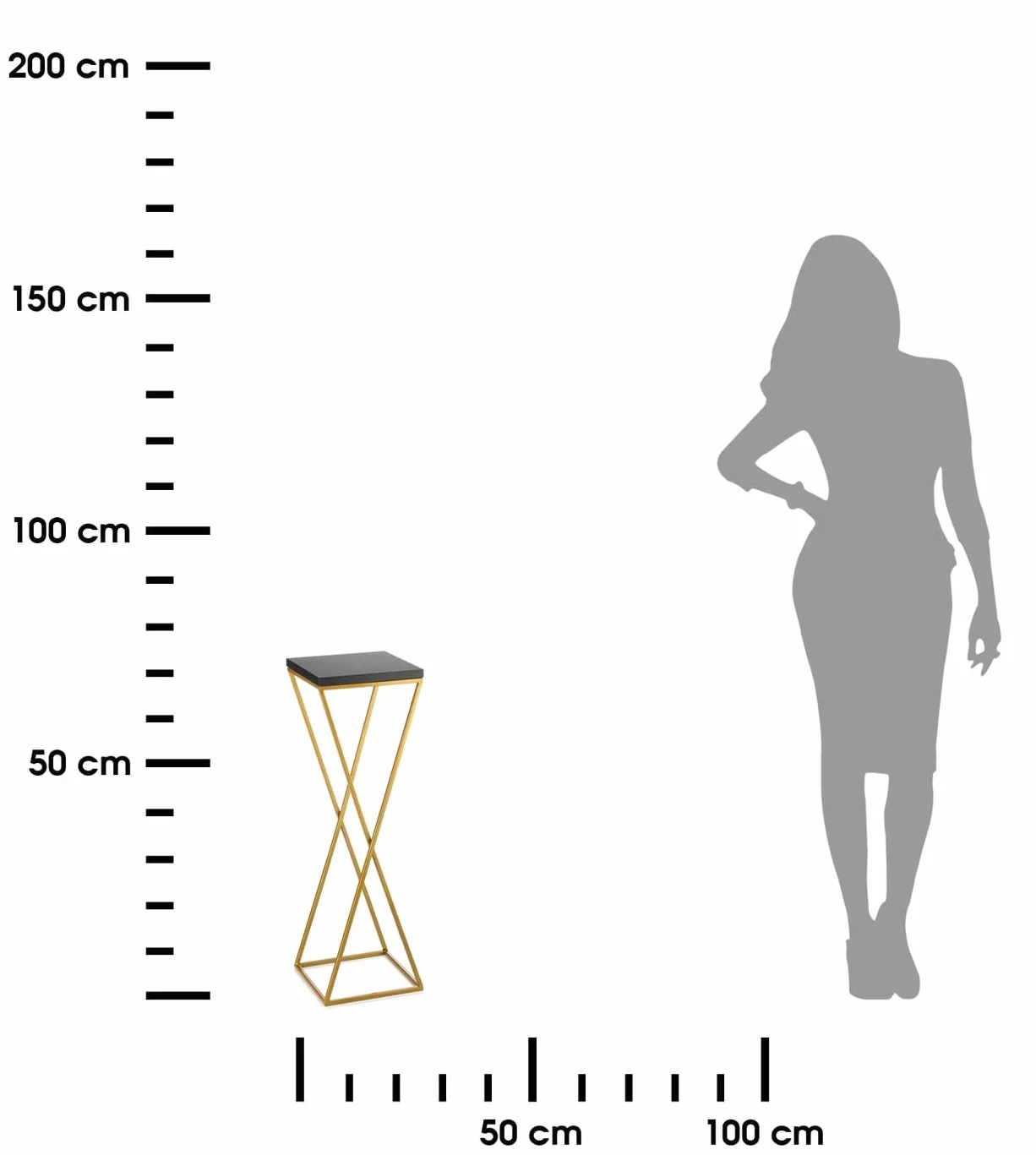 Stojący kwietnik metalowy 70 cm stojak na donice