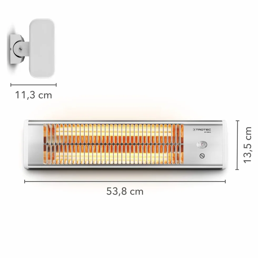 TROTEC Grzejnik tarasowy na podczerwień IR 1200 S 600 W 1200 W