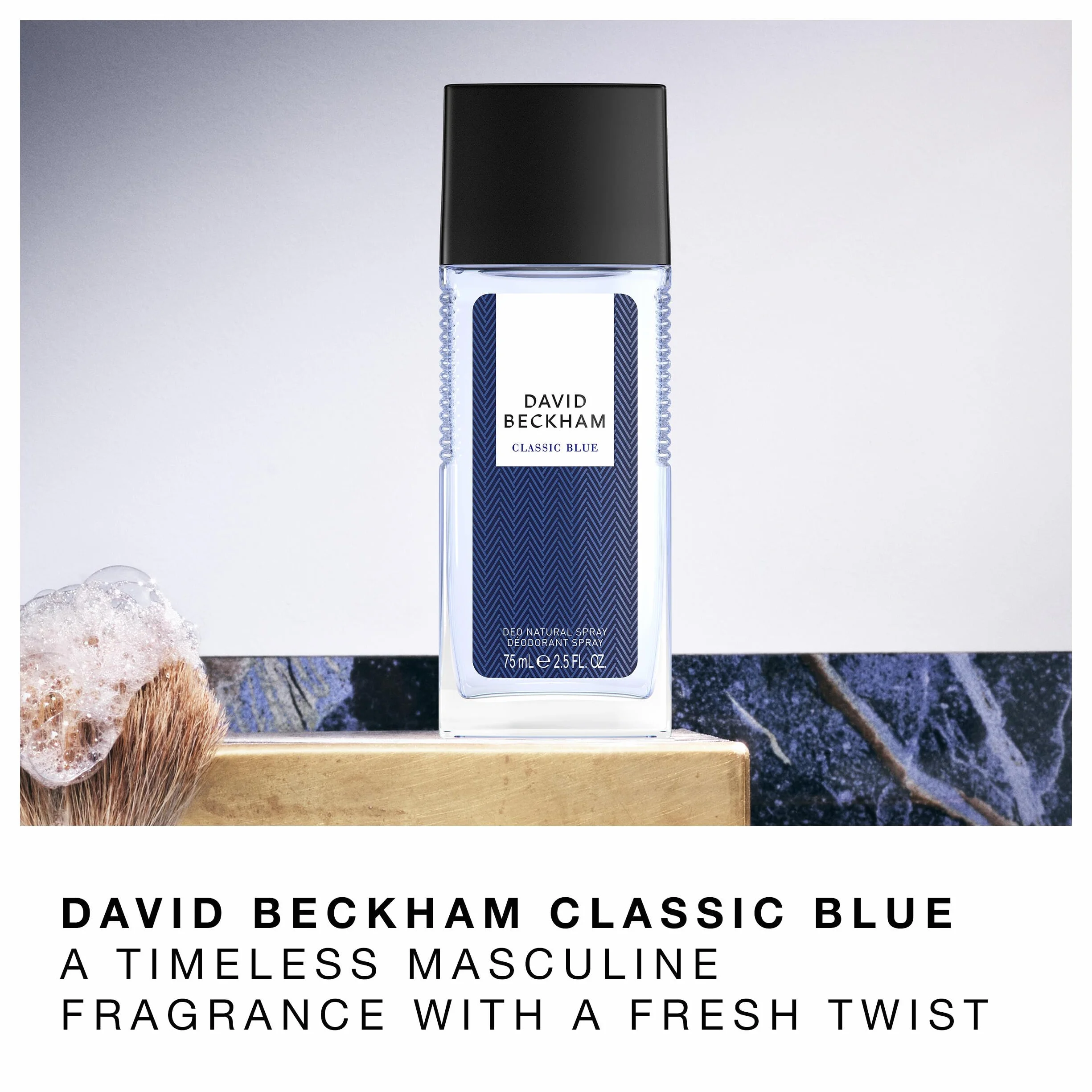 David Beckham Classic Blue Dezodorant, Granatowy, 75 ml