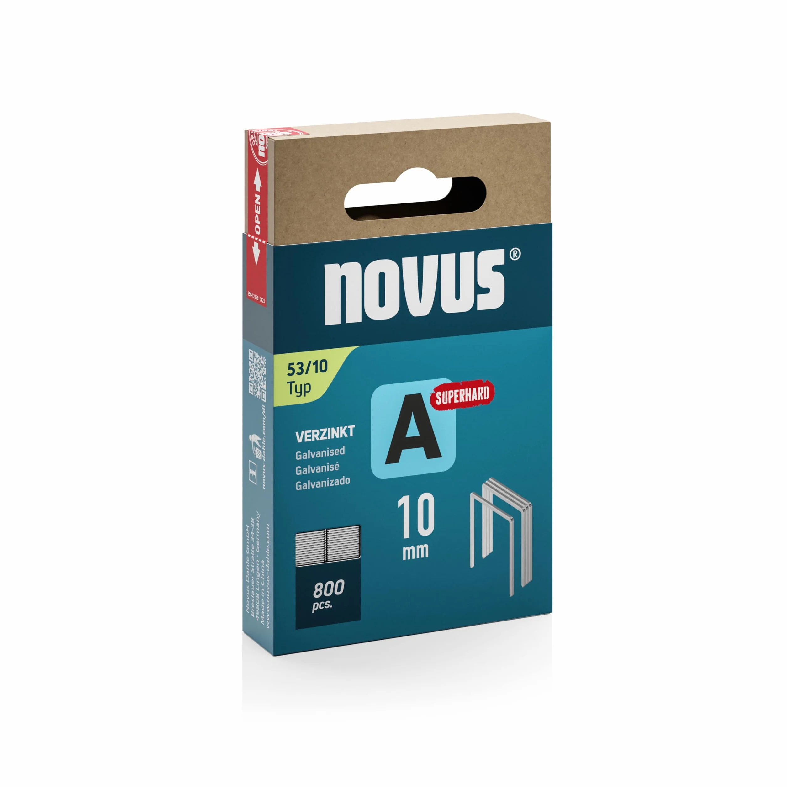 Novus Tools 042-0778 Zszywacz z cienkiego drutu A zszywacz typ 53, szary, 10 mm