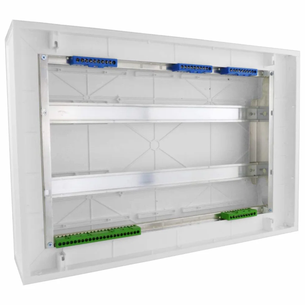 Skrzynka rozdzielcza IP54 DARP-48 2x24 podtynkowa drzwi aluminiowe rozdzielnica skrzynka bezpiecznikowa 9.224 E-P 6743