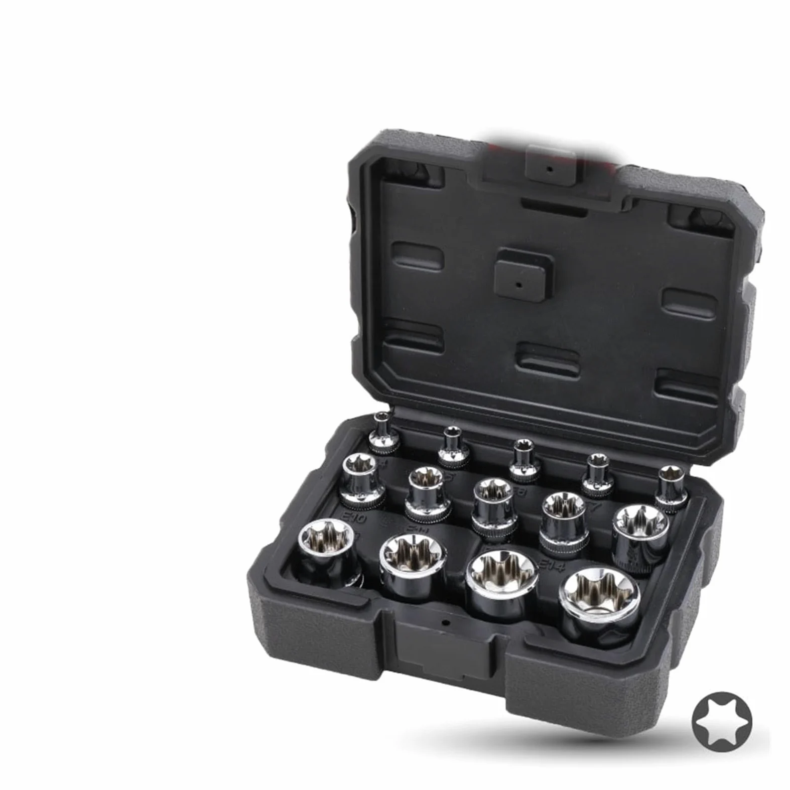 1/4 "napęd Torx gwiazda gniazdo Torx klucz grzechotkowy głowica nasadowa narzędzie do napraw samochodowych E4 E5 E6 E7 E8 E10 adapter żeński (Color : 14PCS)