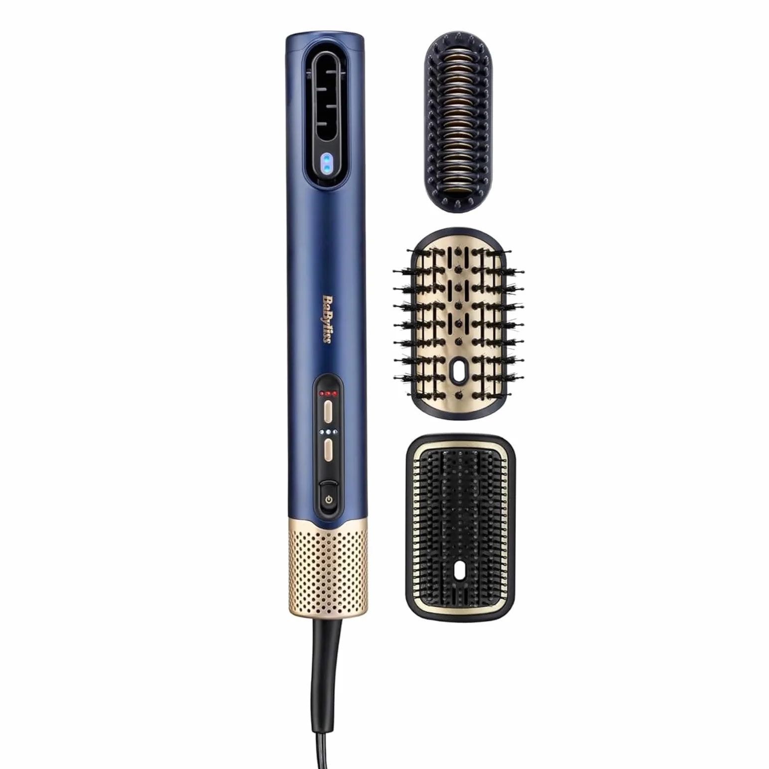 BaByliss Air Wand - suszarka do włosów, prostownica i stylizator w jednym, na mokro i na sucho, zapobiegająca puszeniu się, bez uszkodzeń cieplnych, 3 nakładki, AS6553E - Amazon Exclusive