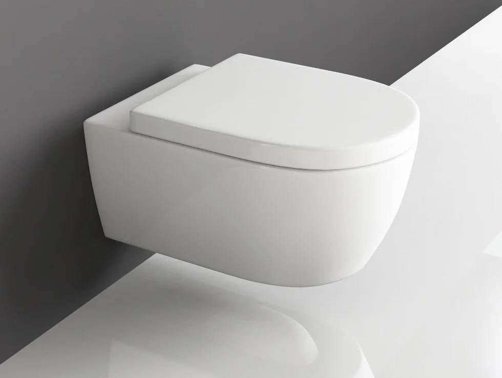 SSWW by Aqua Bagno designerska wisząca toaleta bez kołnierza, w zestawie deska sedesowa wolnoopadająca Softclose + zdejmowana