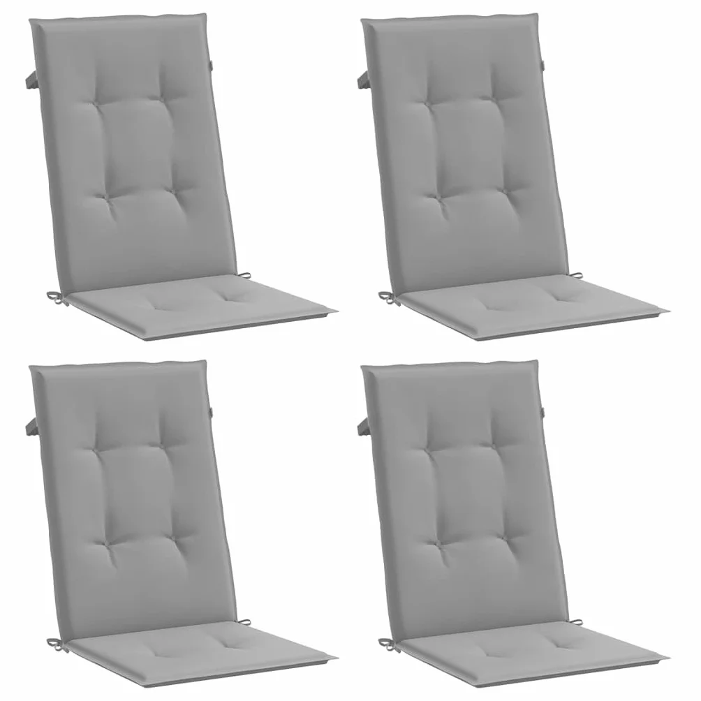 vidaXL Poduszki na krzesła ogrodowe 4 szt. 120x50x3 cm szare