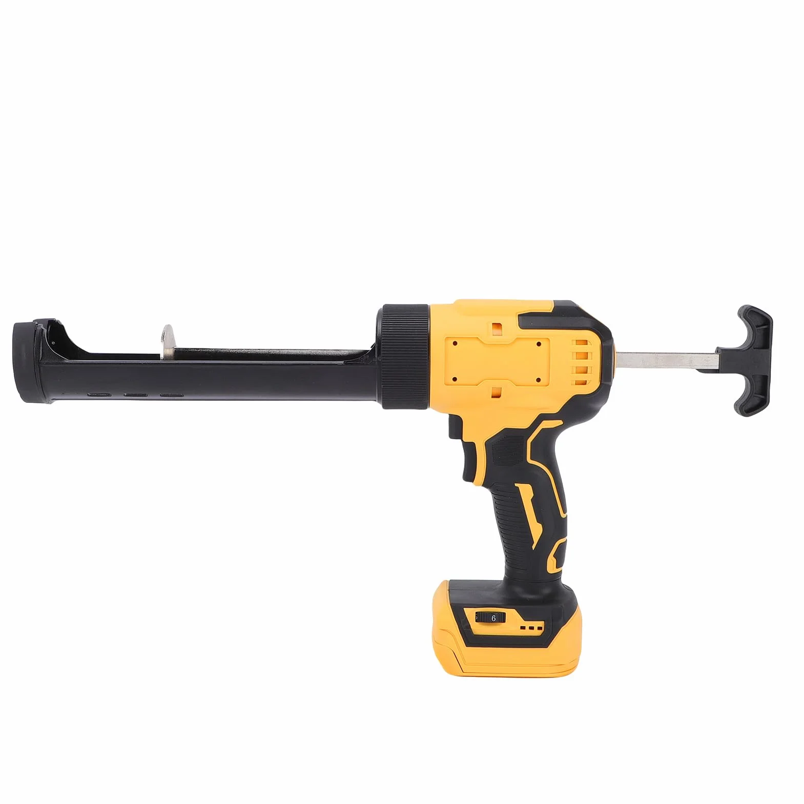 Asixxsix Pistolet Caulking, 6 prędkości ładowalny bezprzewodowy pistolet Caulking ABS z światłem LED 550Lb siła nacisku, elektryczny pistolet Caulking do kuchni Napełnianie łazienki