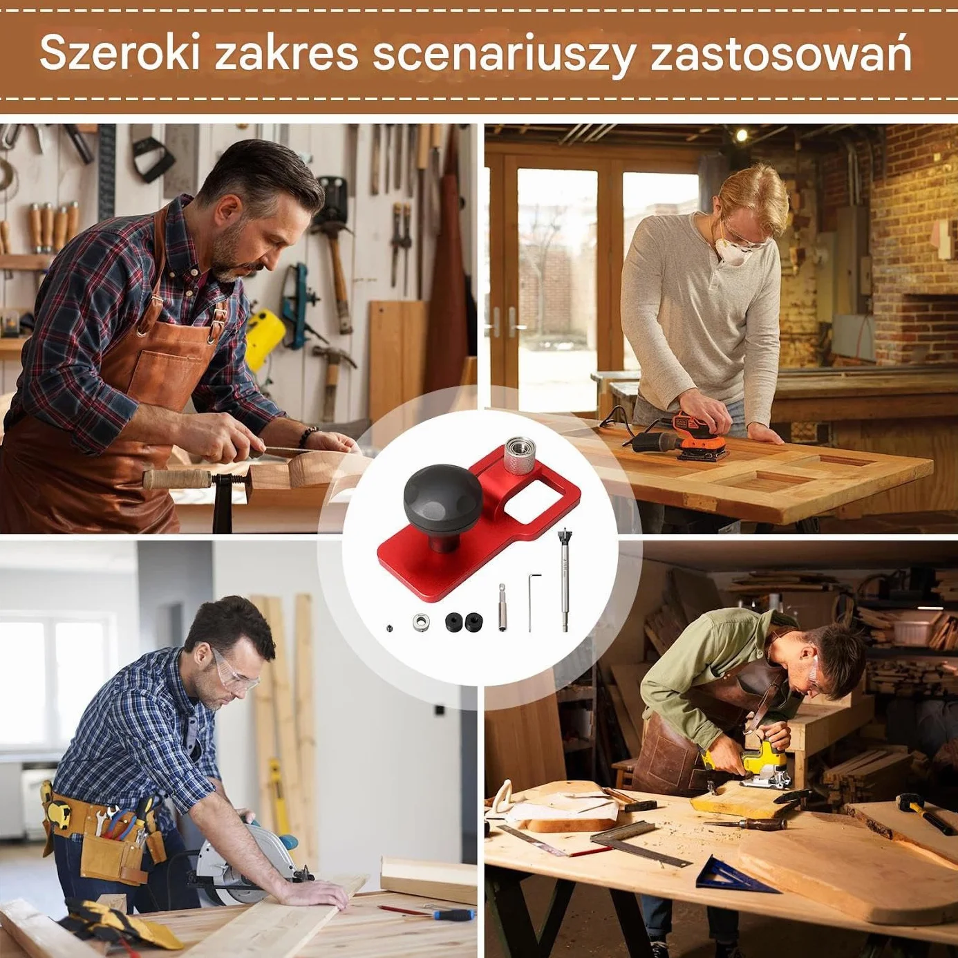 Prowadnica Wiertła Prostych Otworów Narzędzie Mocujące Wiertła I Akcesoria | Przenośny Pozycjoner Do Prostych Otworów Do Obróbki Drewna, Mebli, Szafek, Montażu Modeli,