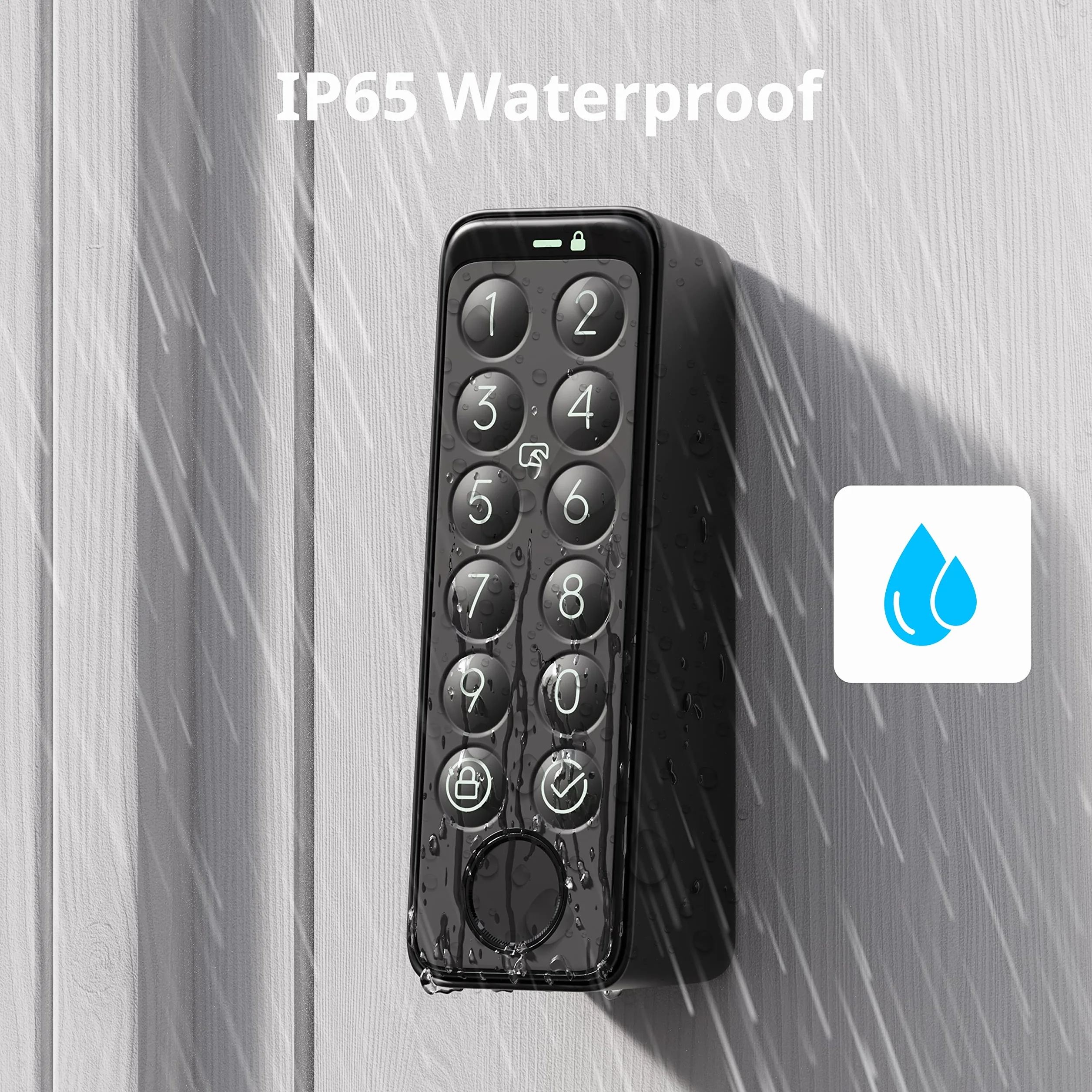 SwitchBot Smart Keypad Touch do SwitchBot Lock, bezkluczykowy dostęp przez odcisk palca, wodoodporny IP65, obsługuje wirtualne hasła dla bezpieczeństwa w domu