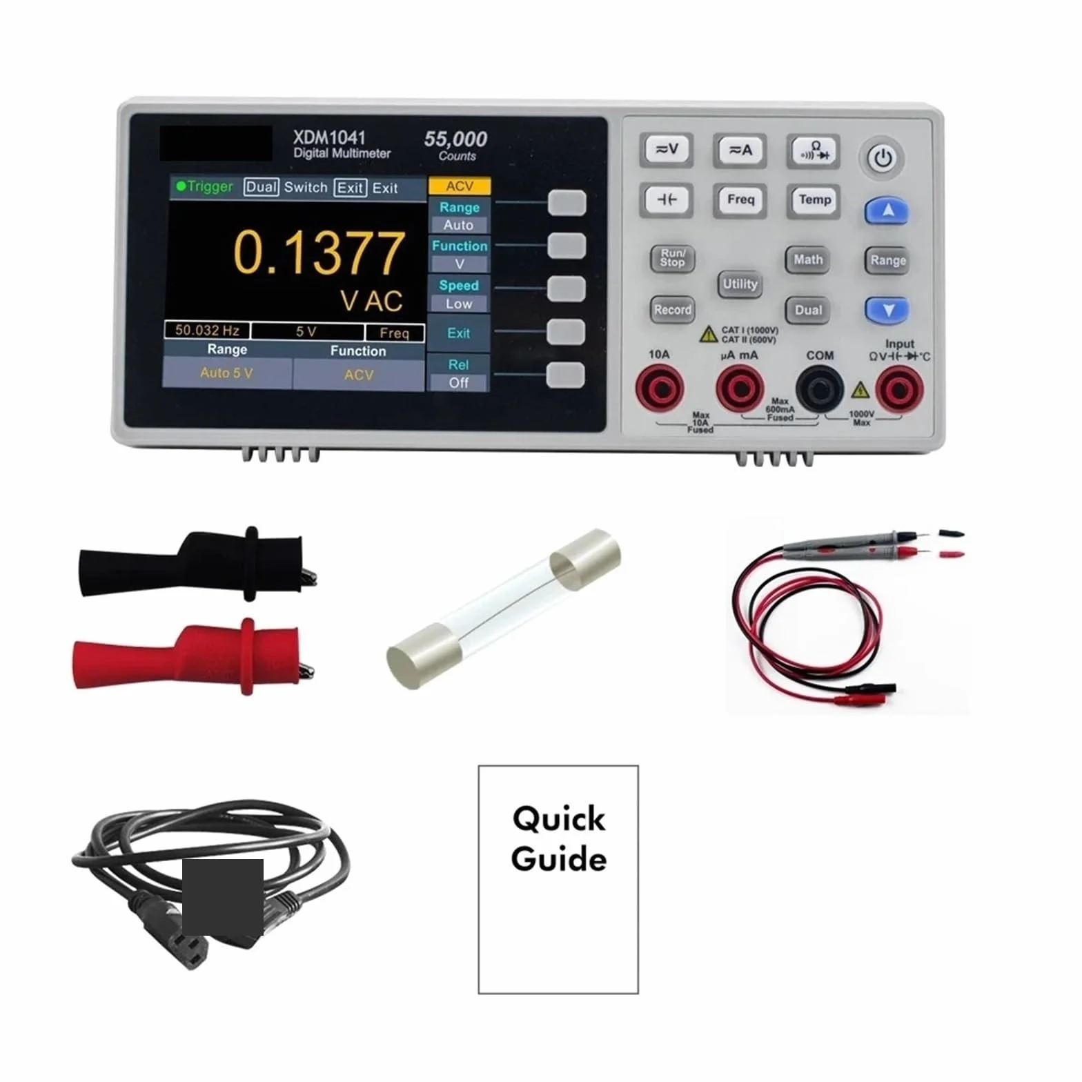 XDM1241 XDM1041 4 1/2 Cyfrowy multimetr przenośny miernik True DC/AC Prąd napięcie USB Multimetr Tester Miernik(XDM1241)