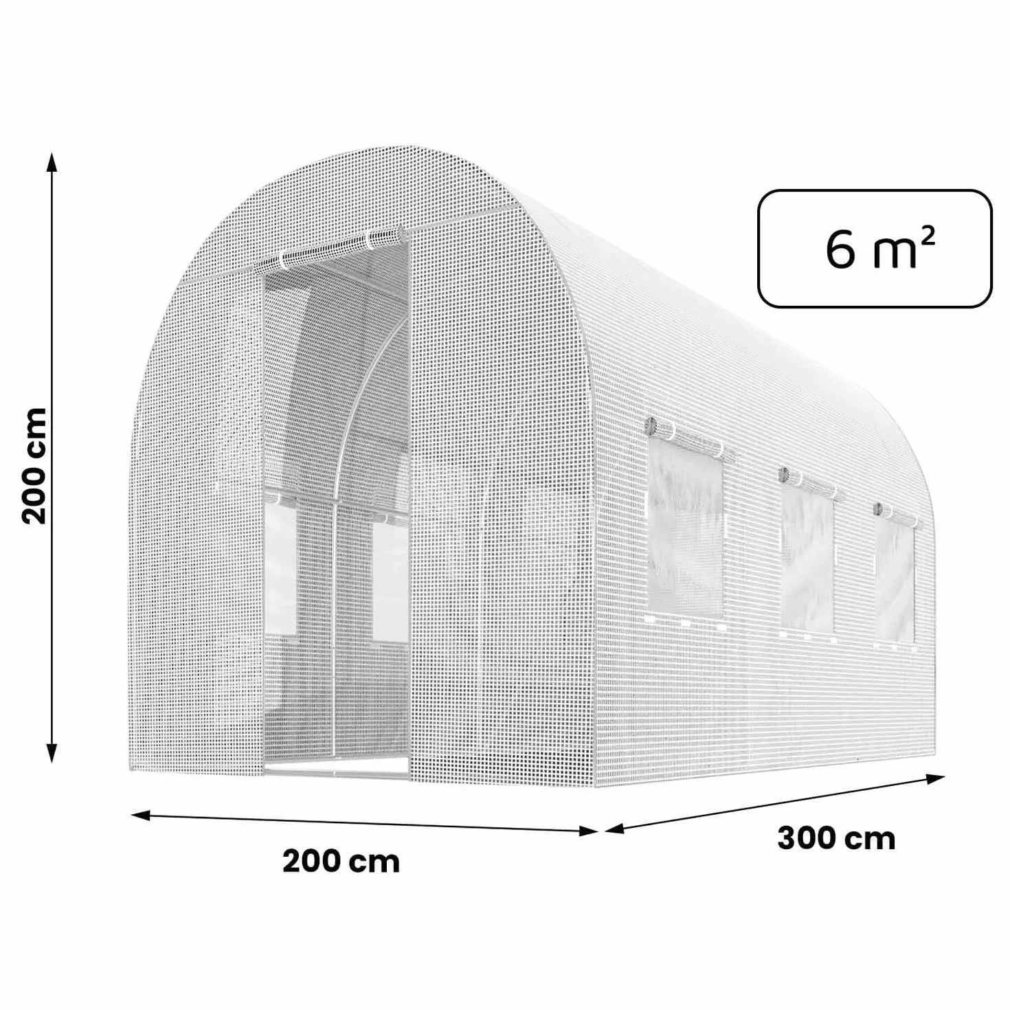 folia zamienna do tunelu foliowego, tunelu ogrodowego, szklarni, różne rozmiary (2 x 3 m)