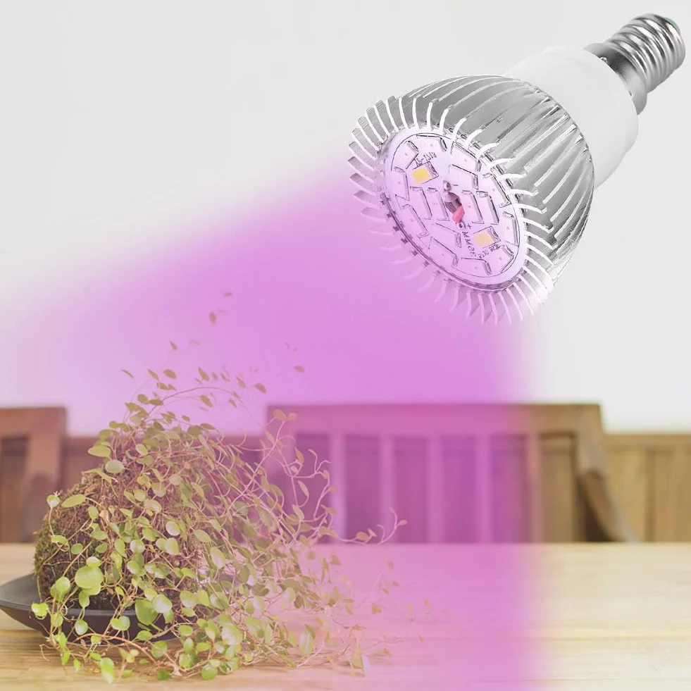 Żarówka LED do uprawy roślin 18 W pełne spektrum E14 85-265 V