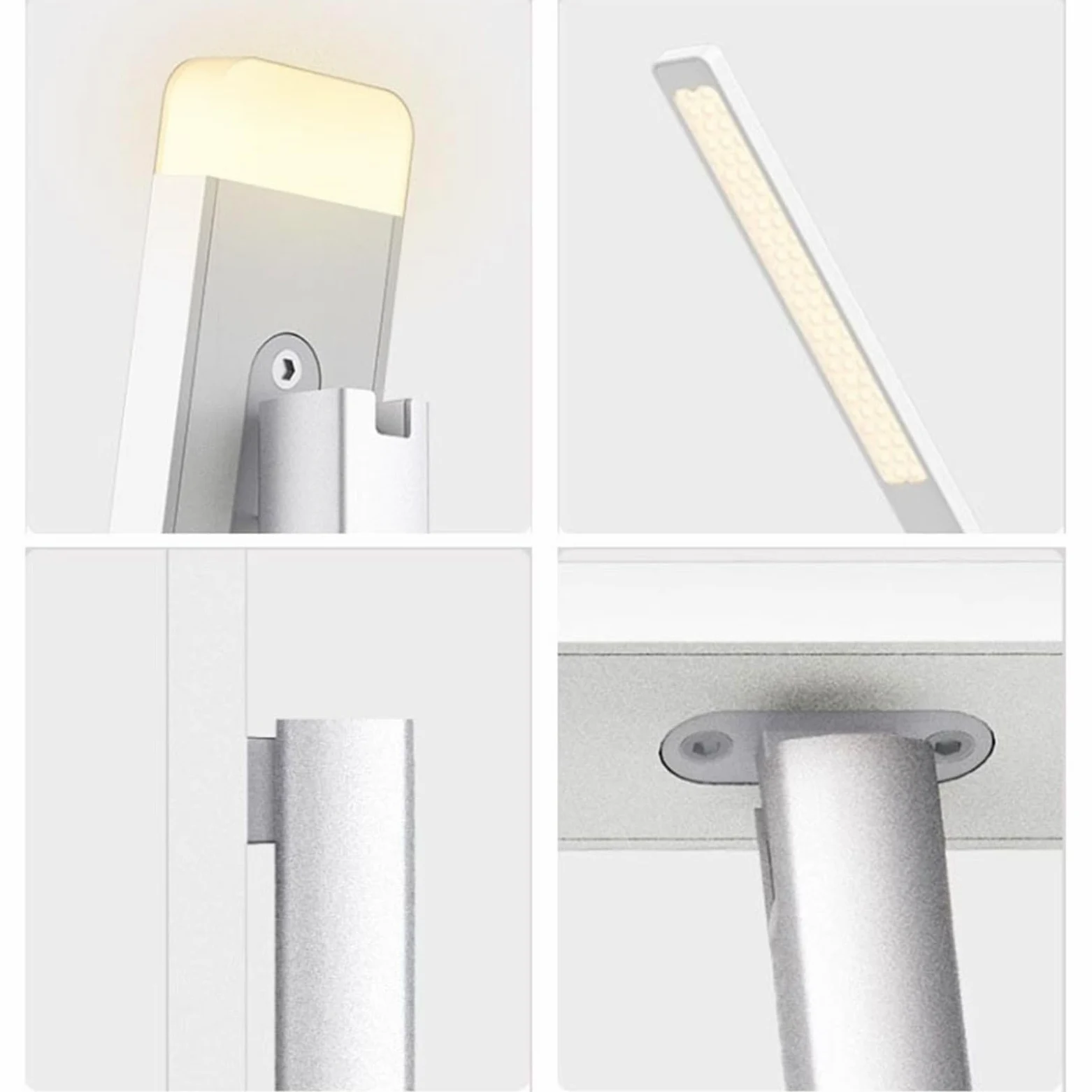Lampa do nauki Lampa biurkowa LED z lampką nocną, ściemniana lampka na biurko do ochrony oczu 4000 K, z płynnym przyciemnianiem, sterowaniem dotykowym, automatycznym timerem (biały), 12 W Lampy biurko