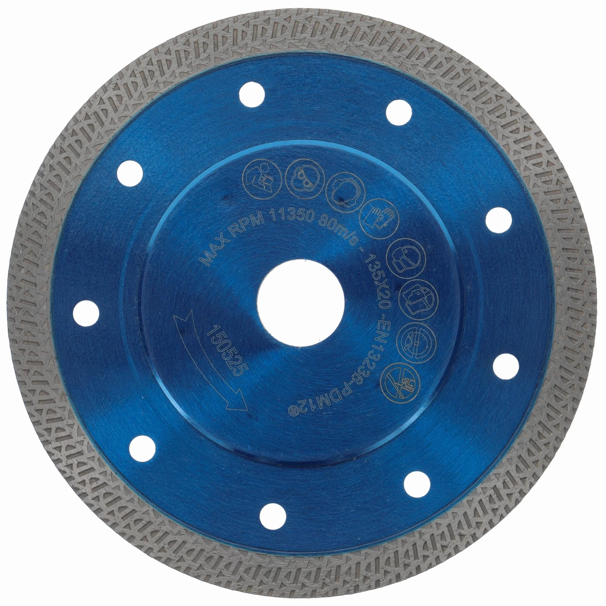 PRODIAMANT Diamentowa tarcza tnąca F50 135 mm x 20 mm do płytek i gresu | akcesoria do automatycznych przecinarek do płytek stołowych | pasuje m.in. do TCSA1200 | Turbo 1,2 mm segment