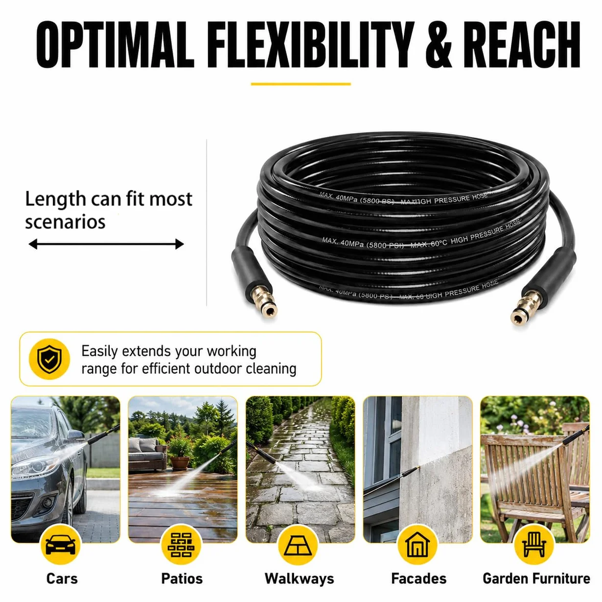 Wąż wysokociśnieniowy Kärcher K2-K7 Quick Connect 8 m przedłużający