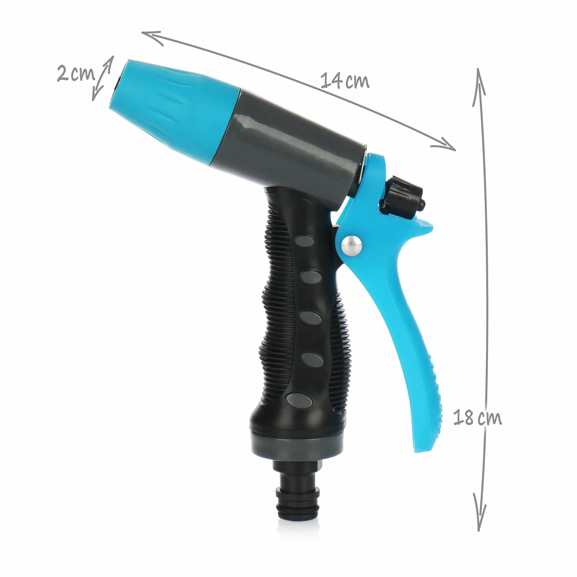 COM-FOUR® 2-czesciowy zestaw zraszajacy do ogrodu - reczny prysznic ogrodowy do weza wodnego - natrysk do podlewania ogrodu, grzadek i roslin (Zestaw06 - Opryskiwacz ogrodowy)