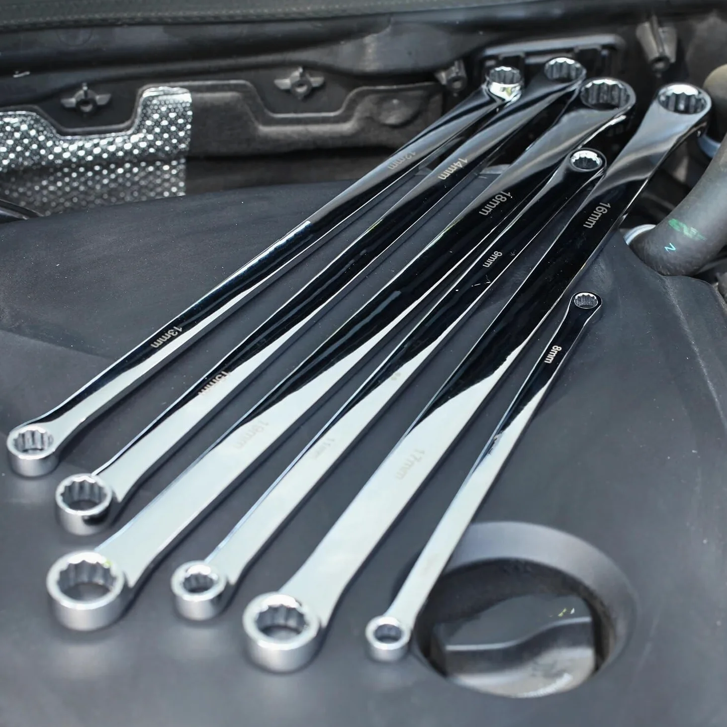 Telescopic Ratchet Zestaw bardzo długich kluczy oczkowych 6 szt., metryczny, trwały, klucz lotniczy 8–19 mm Klucze dynamometryczne