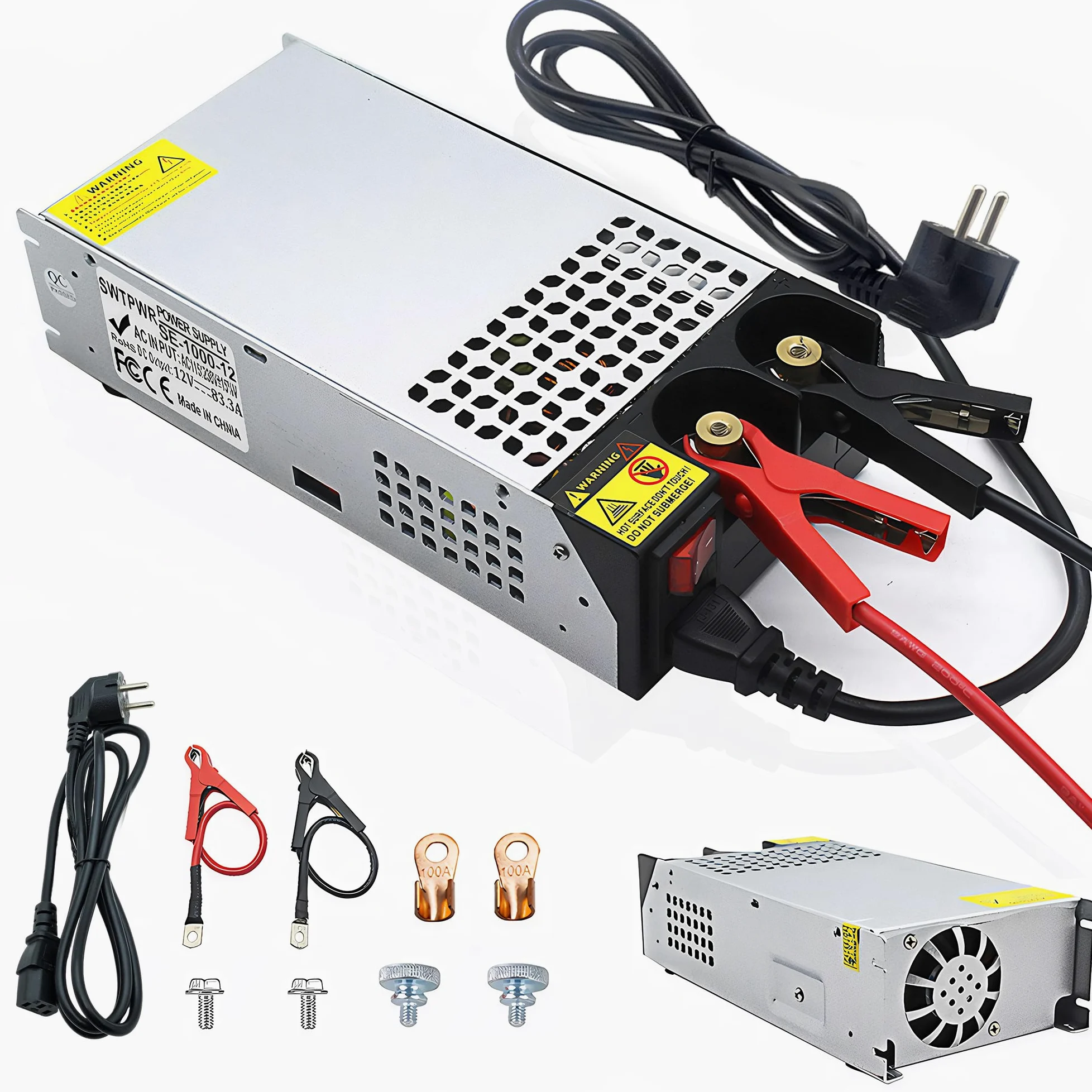 Upgraded AC na DC 12 V 83 A 1000 W zasilacz transformator 230 V AC na DC zasilacz przemysłowy do LED CCTV Radio SMPS 110 V/230 V