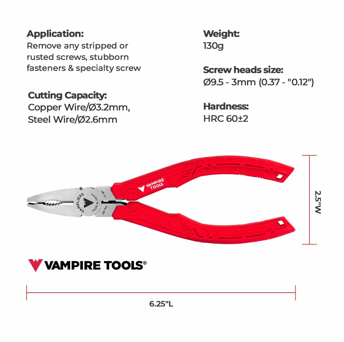 Vampliers Szczypce do odciągania śrub