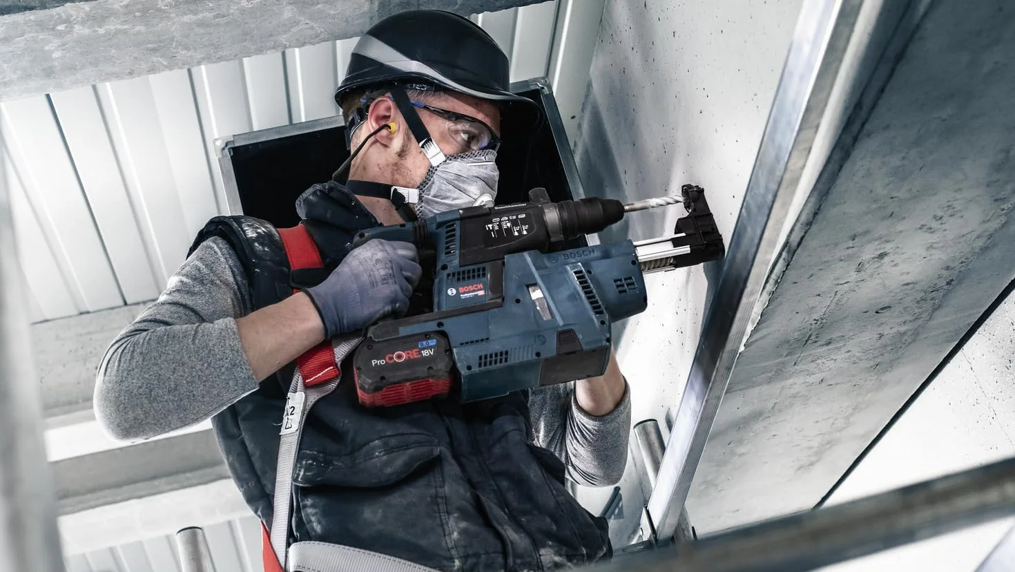 Bosch 1x Wiertło PRO SDS plus-5X (do Beton zbrojony, Beton, Ø 12,00 mm, Professional Akcesoria Wiertło do młota)
