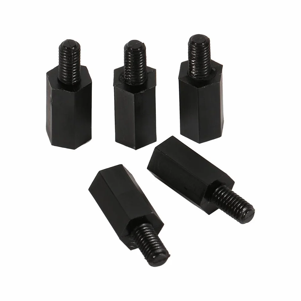 100 sztuk plastikowych śrub sześciokątnych Nylon M3 6 mm 8 mm 10 mm 12 mm (15 mm) uchwyty rozstawowe śrubka metryczna uchwyty rozstawowe M3 5 mm 6 mm 8 mm 10 mm śruba z łbem okrągłym M2 M3 M4 nakrętka