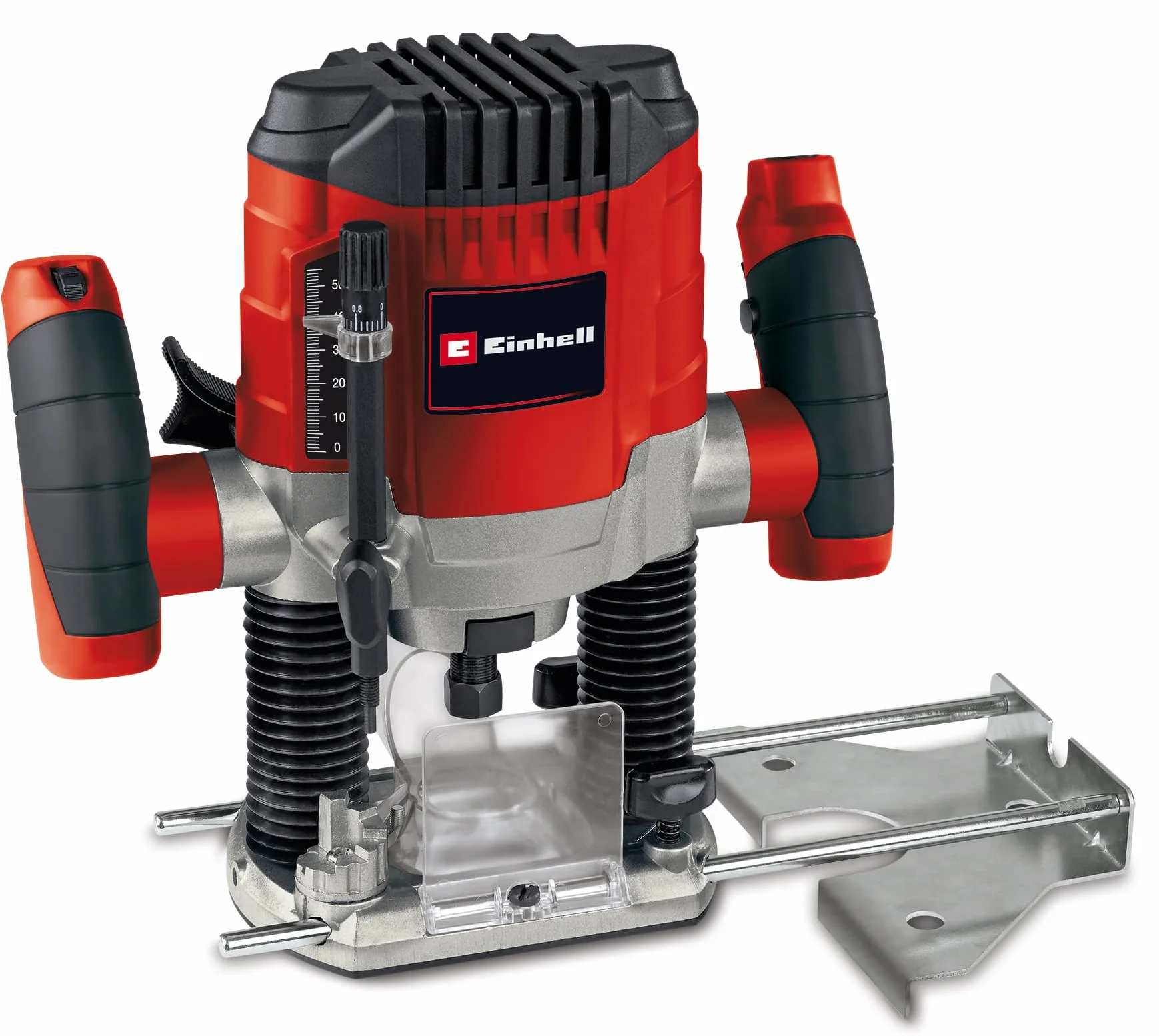 Einhell TC-RO 1155 frezarka pionowa (1100 W, Ø 6 i 8 mm, regulacja prędkości, prowadnica równoległa, adapter ssący, w zestawie akcesoria i różne frezy)