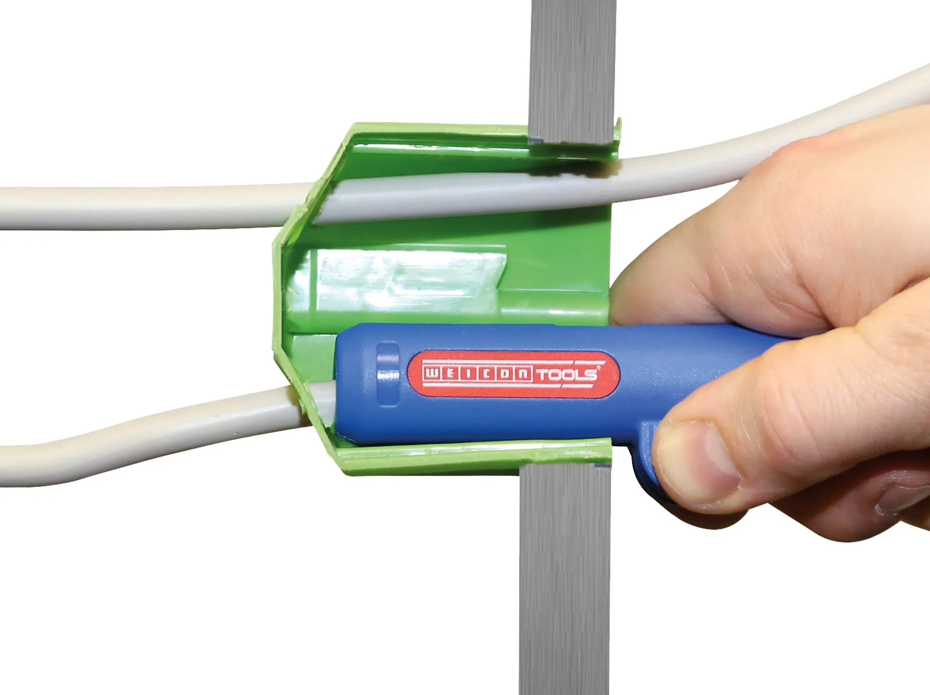 WEICON TOOLS Ściągacz do kabli okrągłych Nr 13 | Ściągacz izolacji do okrągłych i wilgotnych kabli pokojowych | 6-13 mm Ø