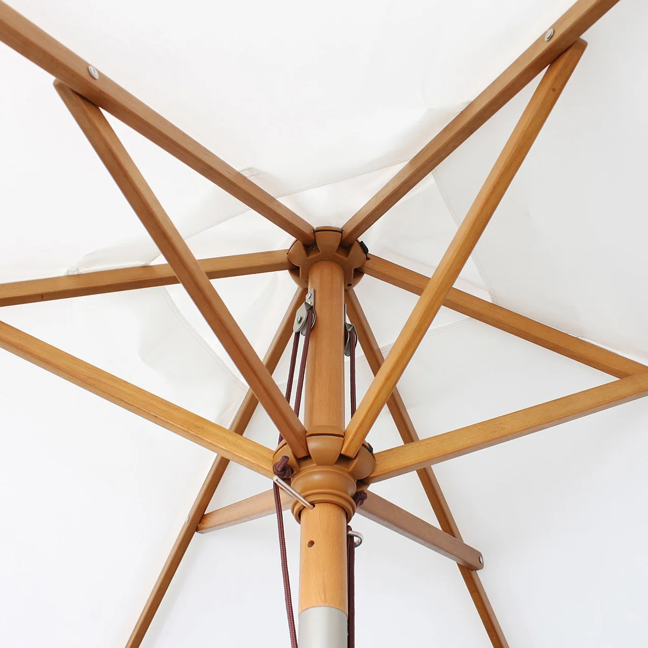 Sekey prostokątny drewniany parasol przeciwsłoneczny 200 × 150 cm ogrodowy składany UV50+