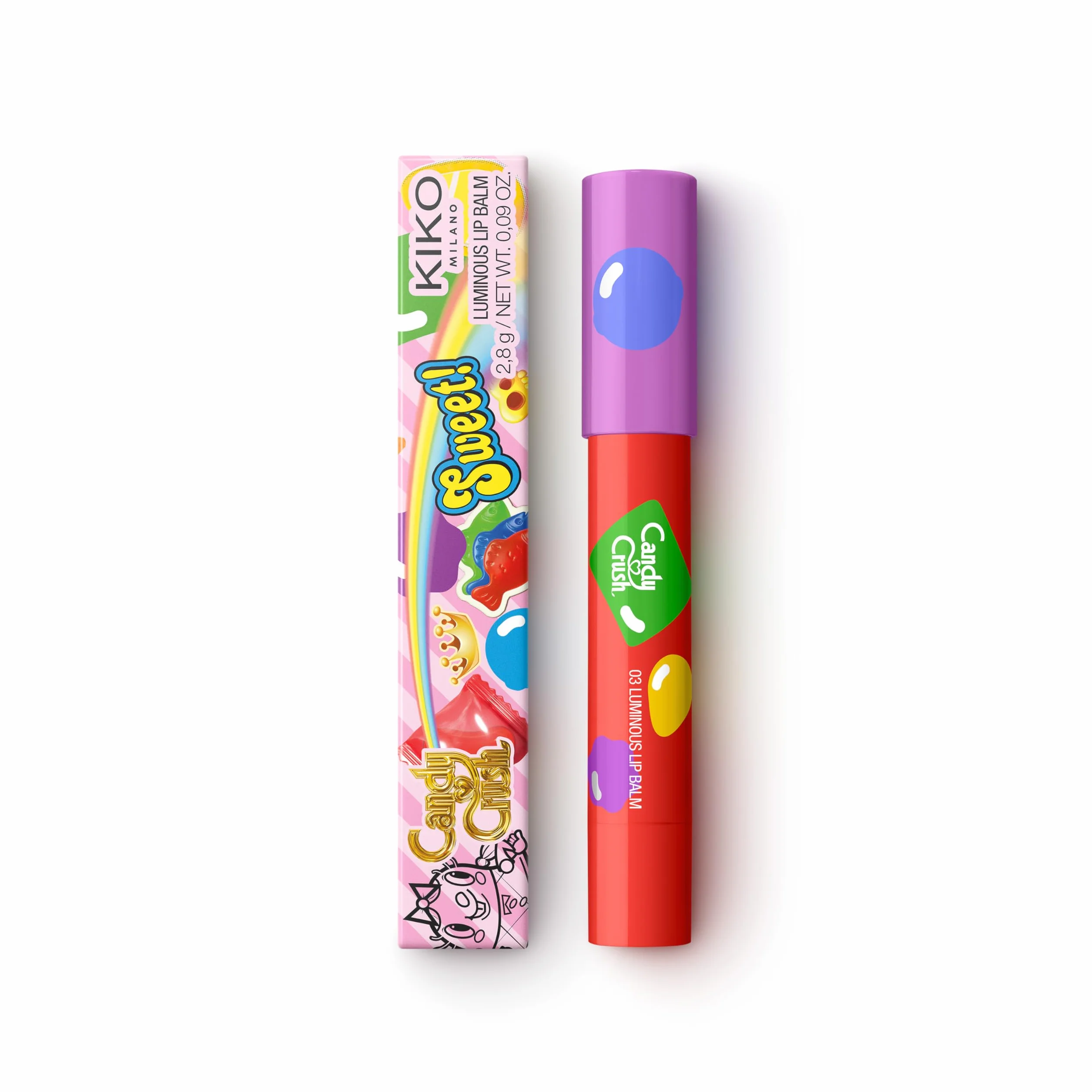 KIKO Milano Candy Crush™ Luminous Lip Balm 03, Balsam Do Ust O Pełnym Kolorze I Świetlistym Wykończeniu
