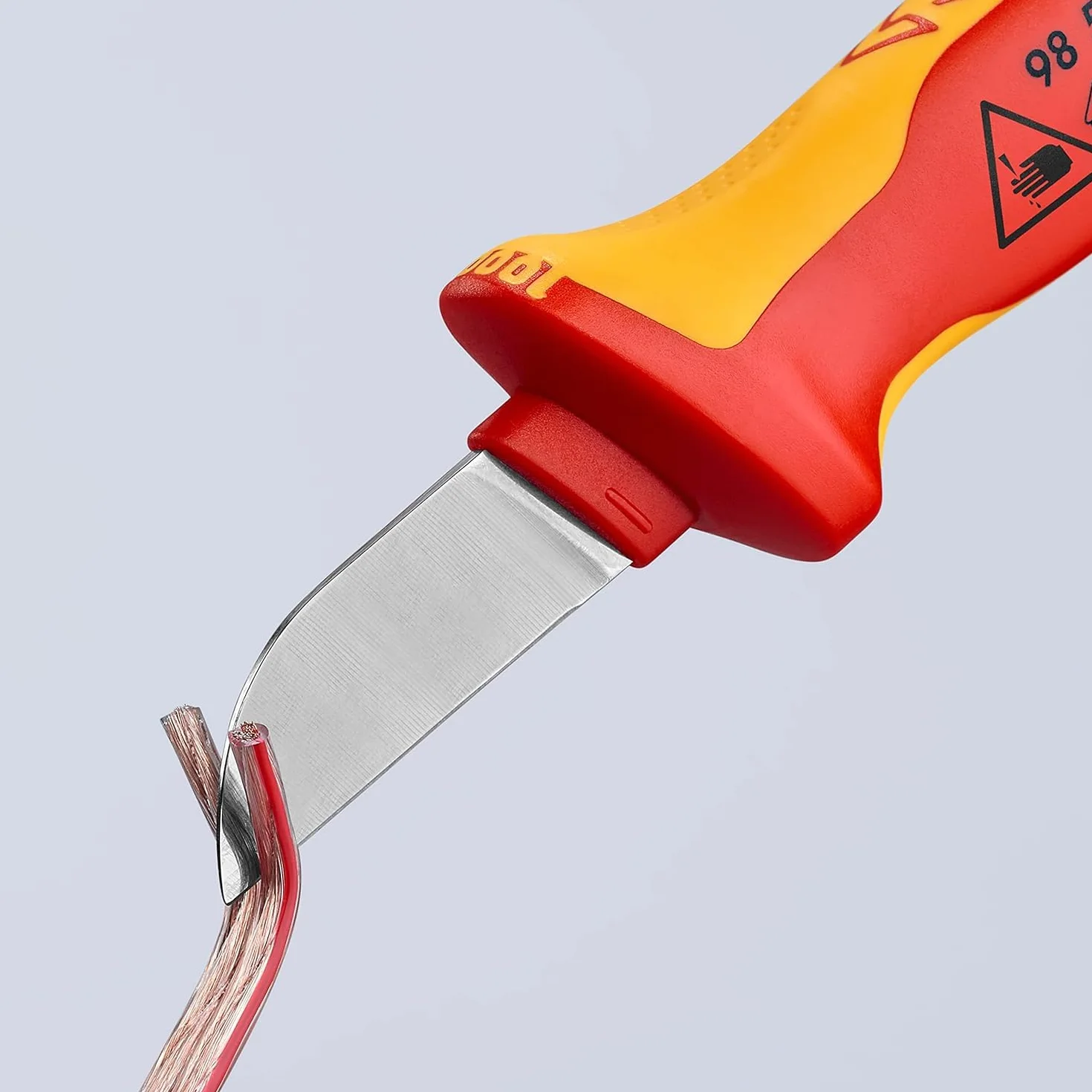 KNIPEX Nóż do kabli rękojeść dwukomponentowa izolowana wg VDE 190 mm, 98 52