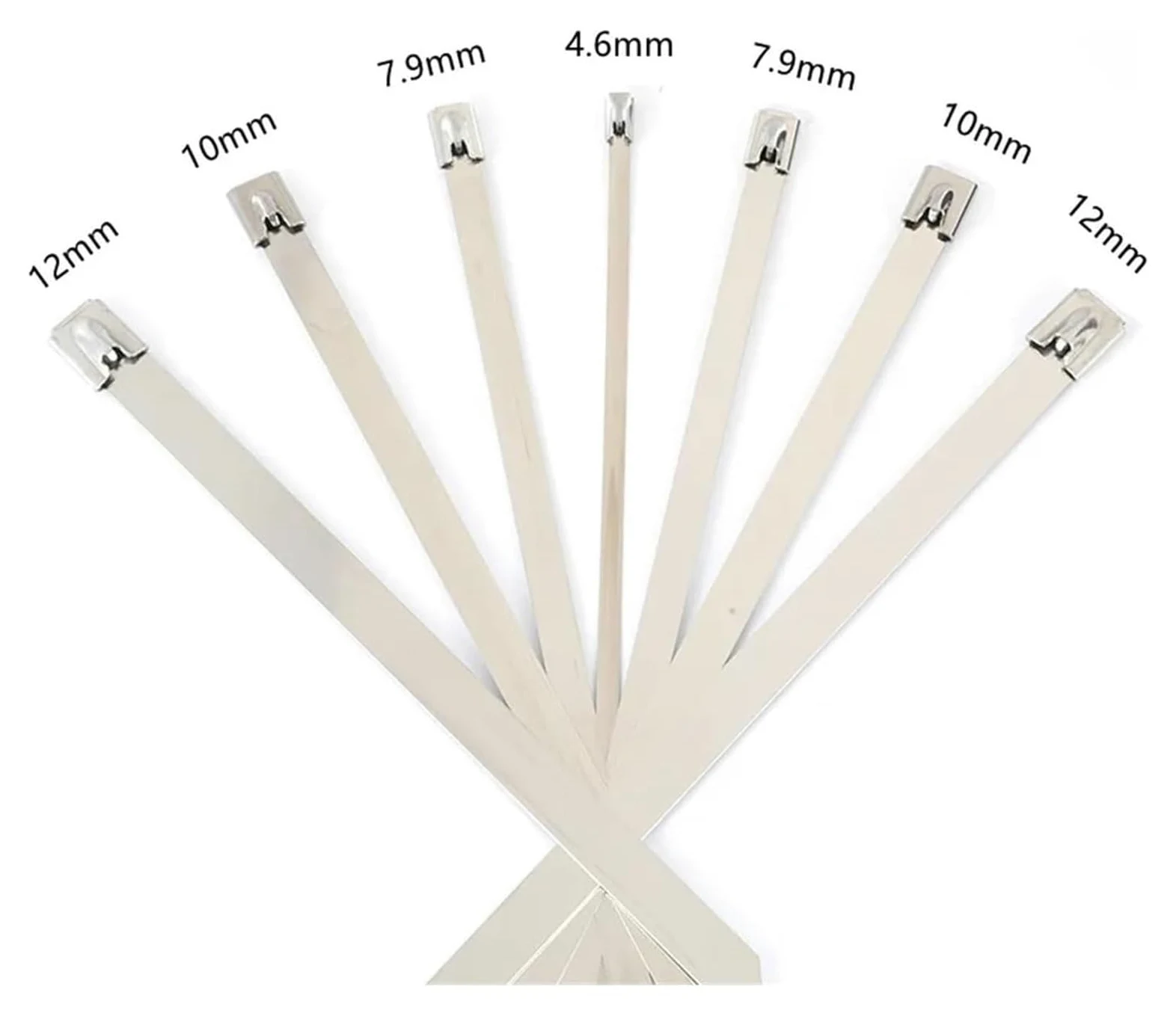 100 Szt. Metalowych Opasek Zaciskowych, Szerokość 4,6-19 mm, Długość 100-1500 mm, Opaski Zaciskowe Ze Stali Nierdzewnej 304, Wytrzymałe, Do Wiązania, Ogrodnictwa, Na Zewnątrz(4.6x900mm)