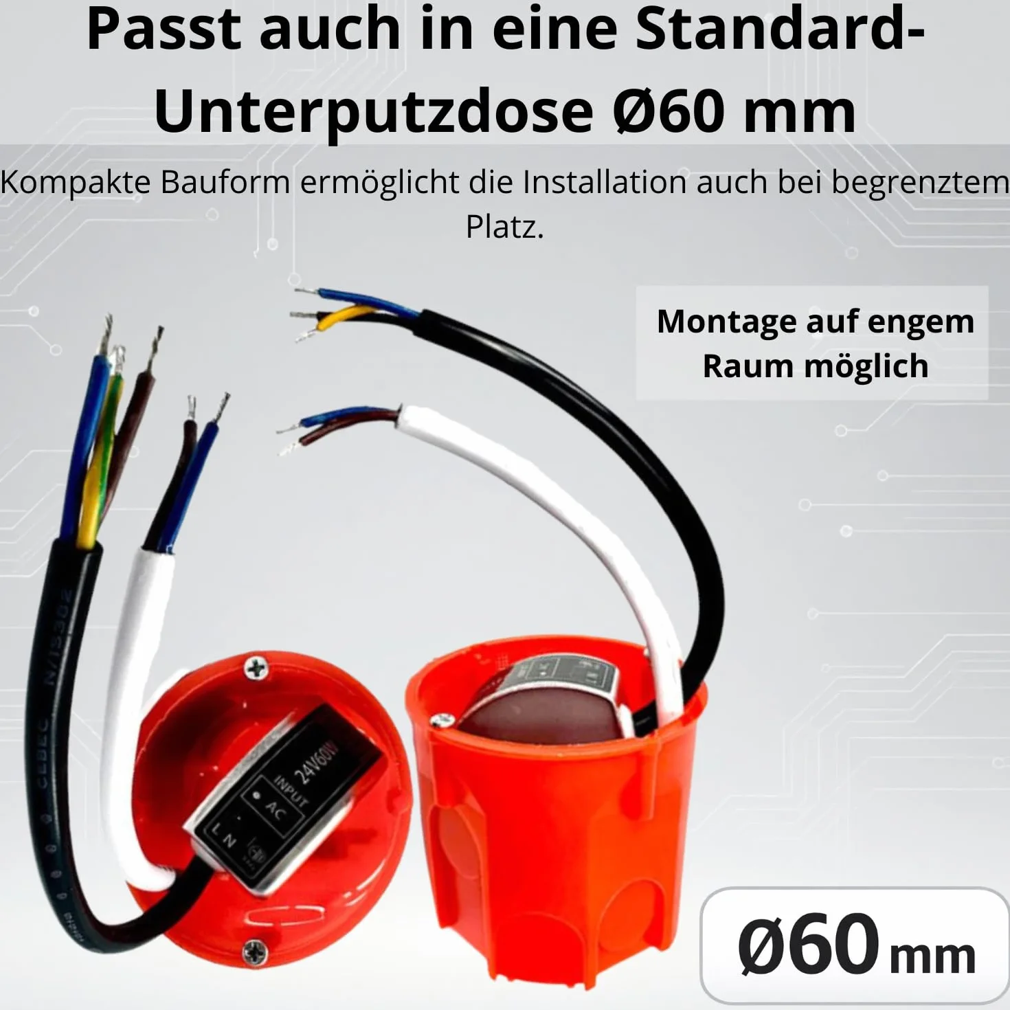Zasilacz do taśmy LED 24V 2,5A 60W Dopuszkowy Wodoporny IP67