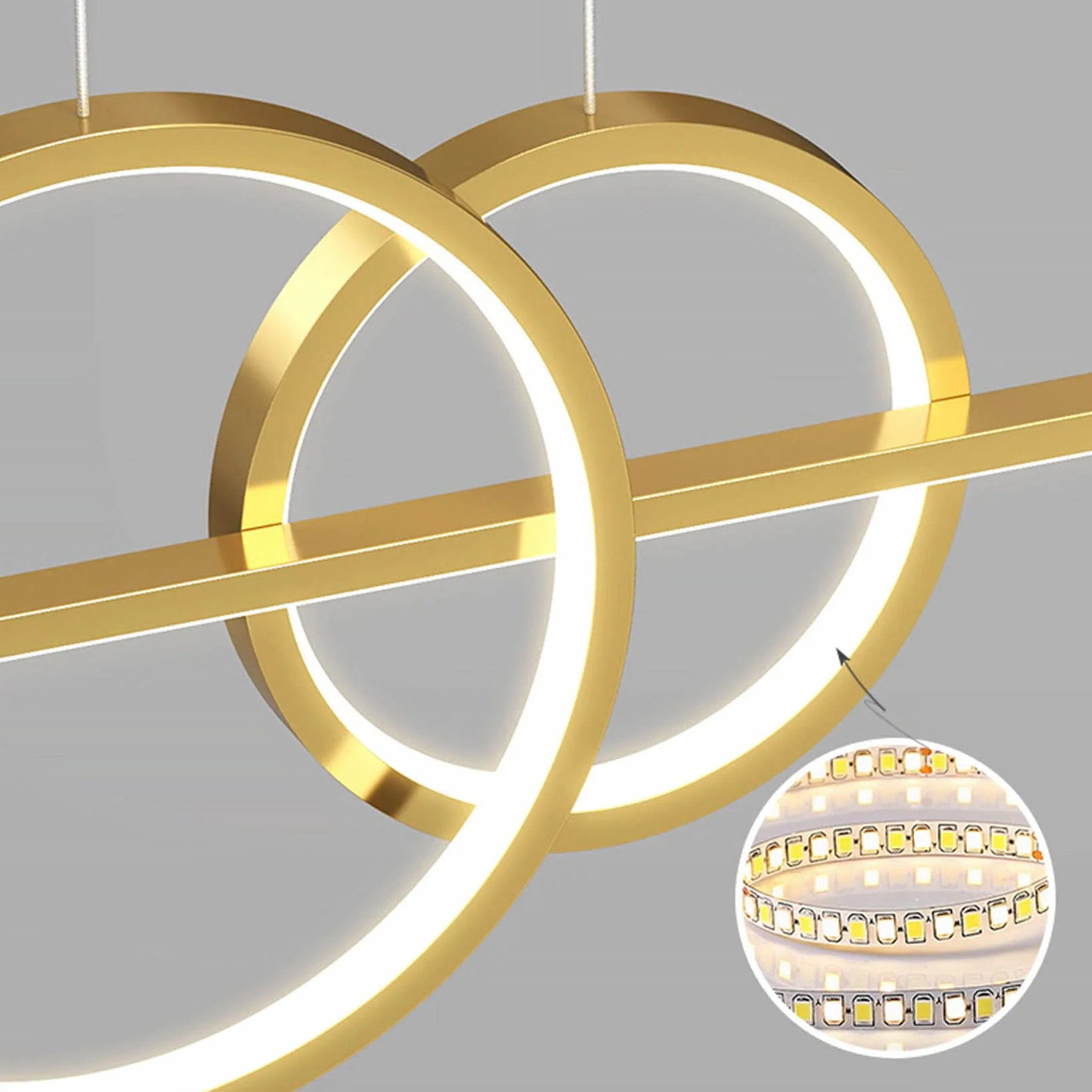 Jadalnia lampa wisząca LED do ściemniania, nowoczesna lampa sufitowa LED do salonu żyrandole z pilotem LED Nowoczesna lampa sufitowa do salonu, sypialni, kuchni, kawiarni, baru, oświetlenia sufitowego