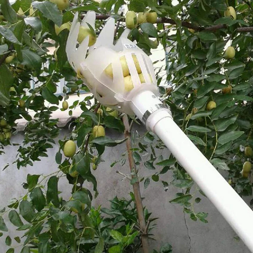 Plastikowy zbieracz do zbierania owoców narzędzie ogrodowe biały