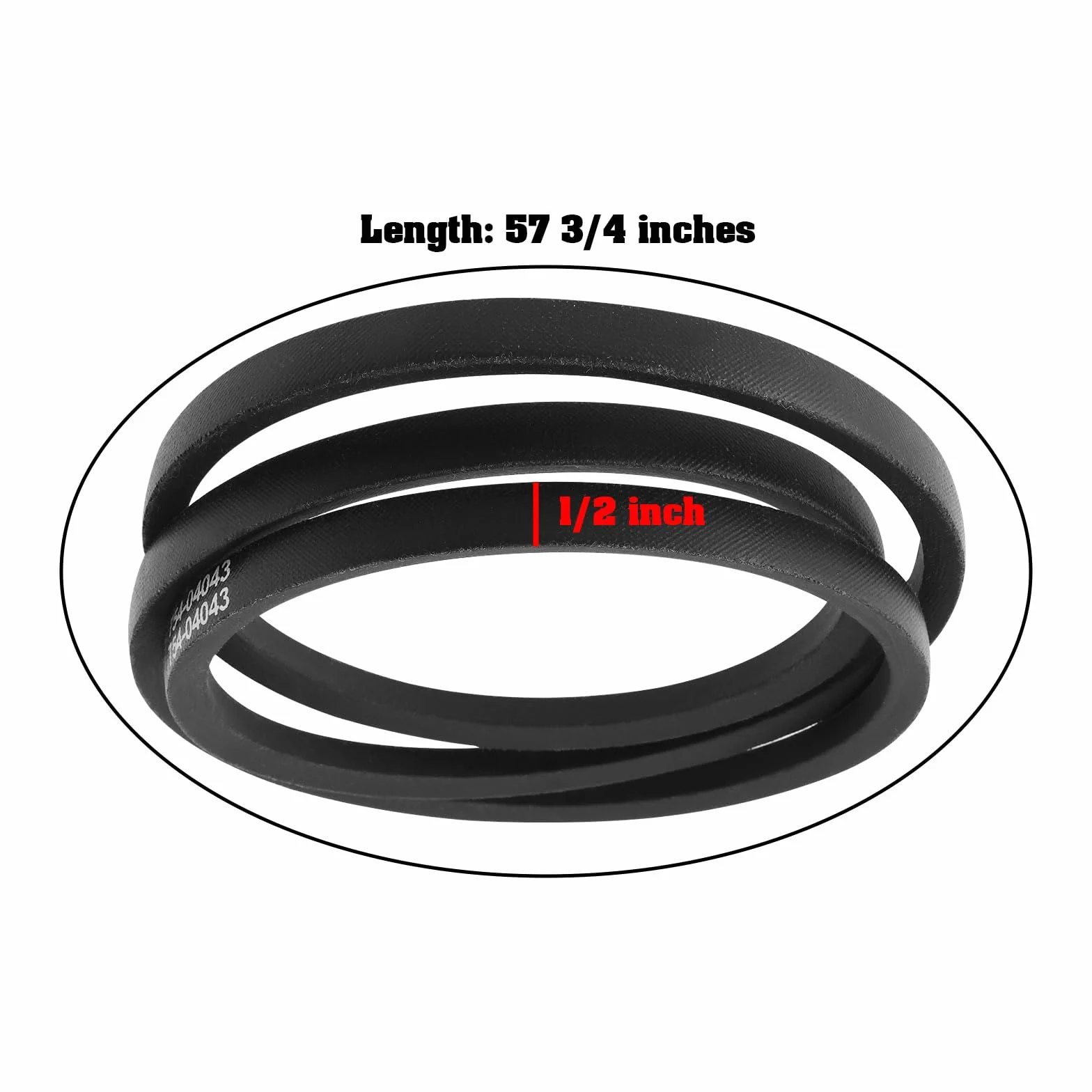 Create idea 1 x pasek napędowy do kosiarki 954-04043, 754-04043, długość 140 cm szerokość 1,2 cm kompatybilny z Troy-Bilt XP RZT50 RZT42, kompatybilny z Cub Cadet RZT-17 RZT-22