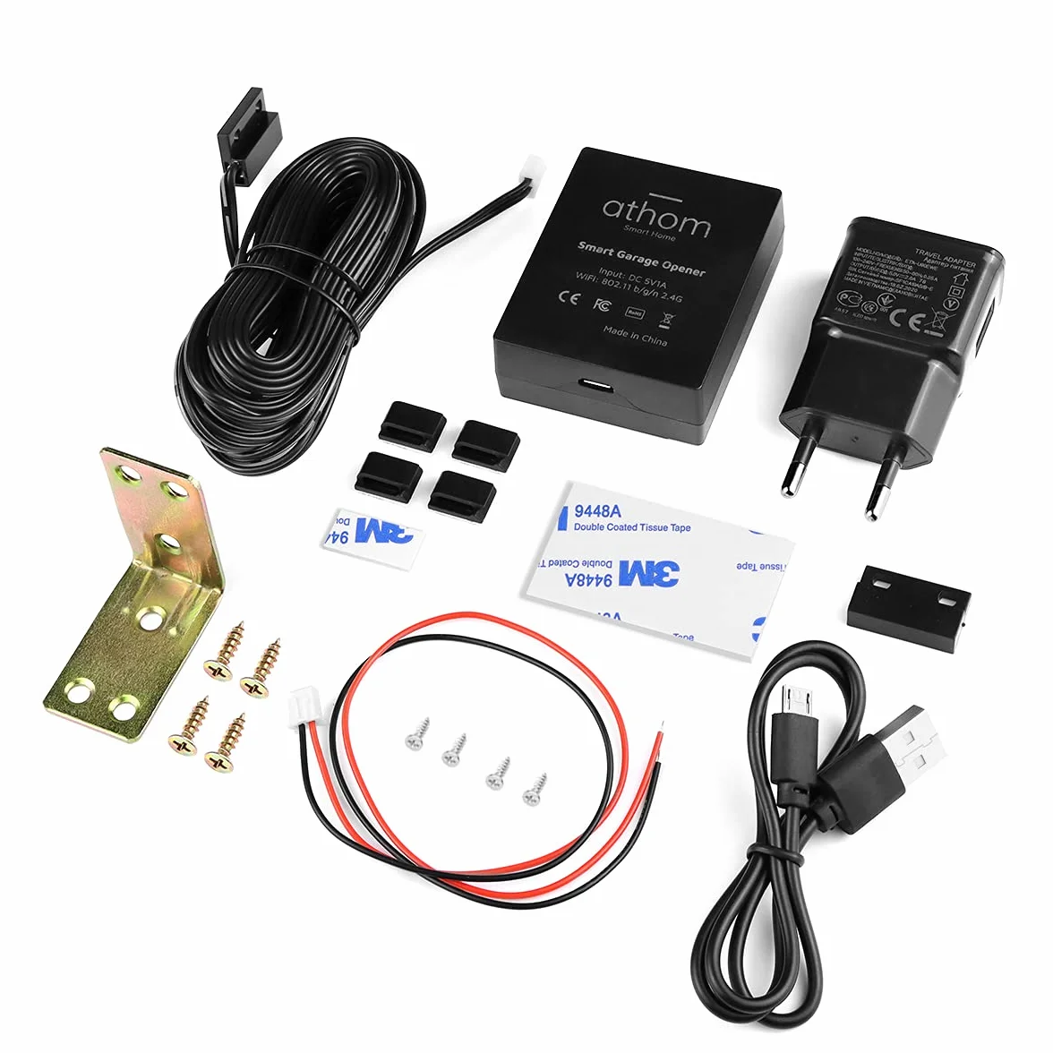 Inteligentny otwieracz do drzwi garażowych WiFi, kontroler Apple Homekit Siri, sterowanie głosem, przypomnienie SMS, zdalne udostępnianie (adapter UK)