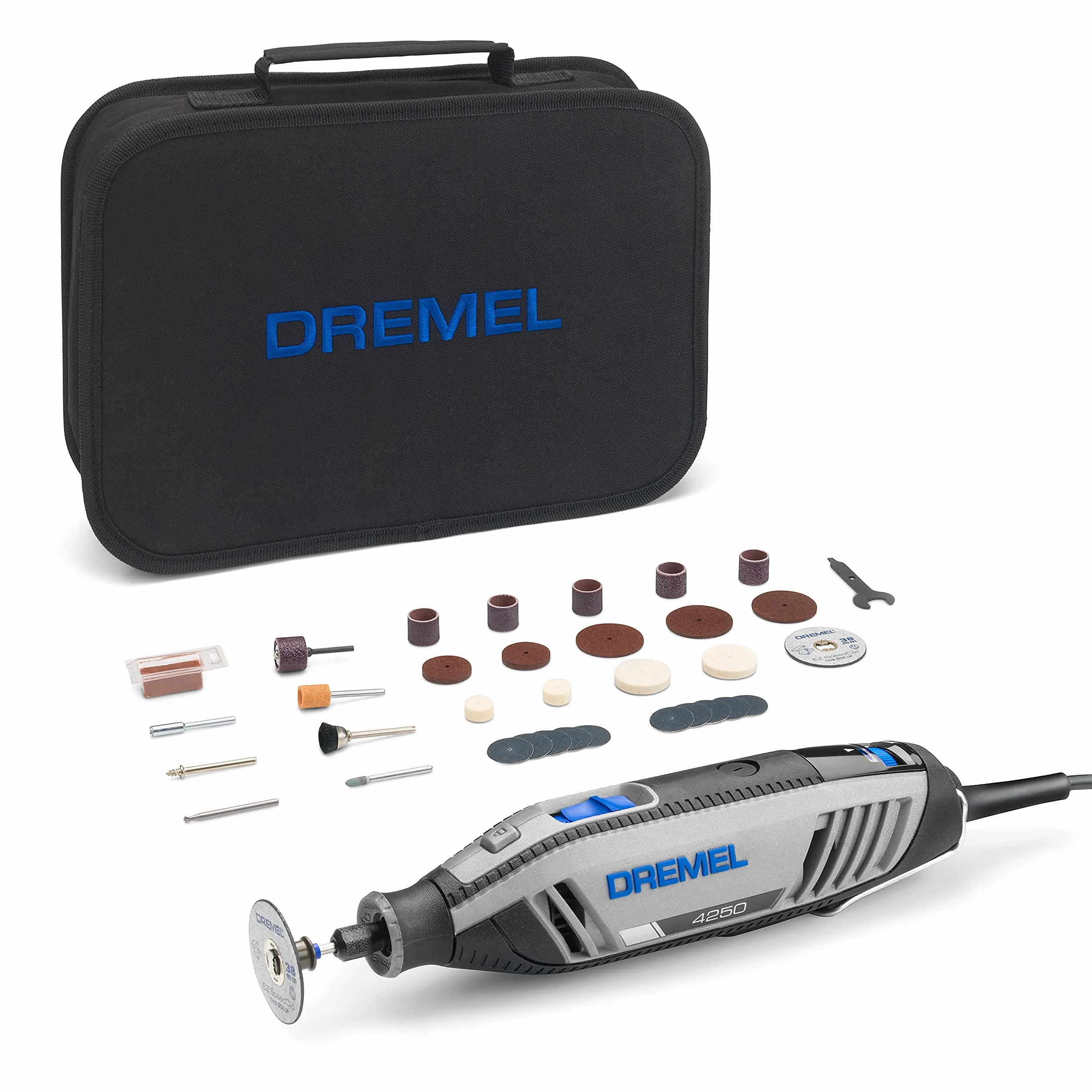 Dremel 4250 Narzędzie obrotowe 175 W – zestaw z narzędziem wielofunkcyjnym i 35 akcesoriami, silnik 175 W ze sterowaniem elektronicznym, regulacja prędkości obrotowej 5 000 – 35 000 obr./min