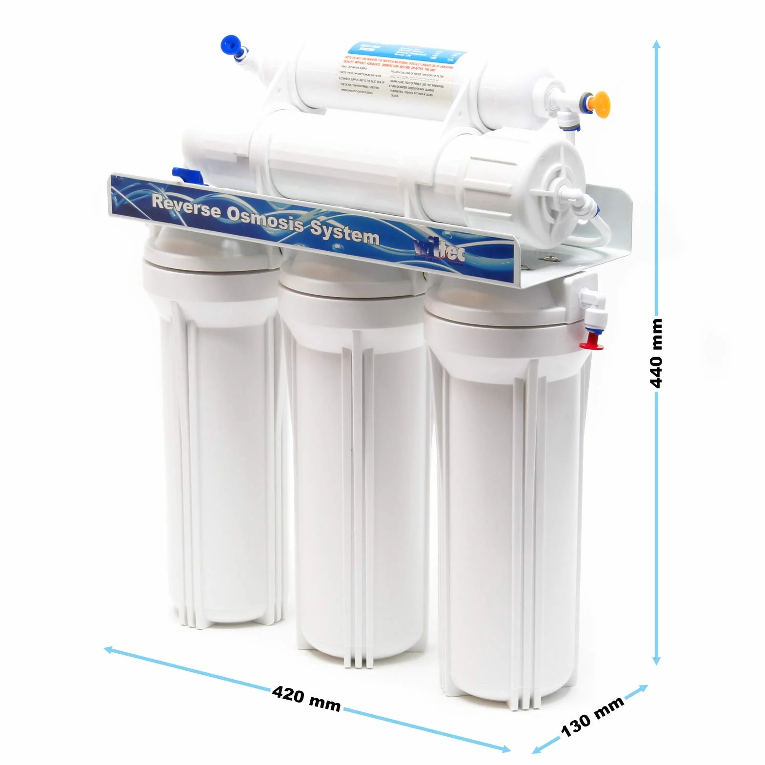 Naturewater NW-RO50-NP35 System odwróconej osmozy 190 litrów/dobę, 5-stopniowy system filtracji wody pitnej, system osmozy ze zbiornikiem