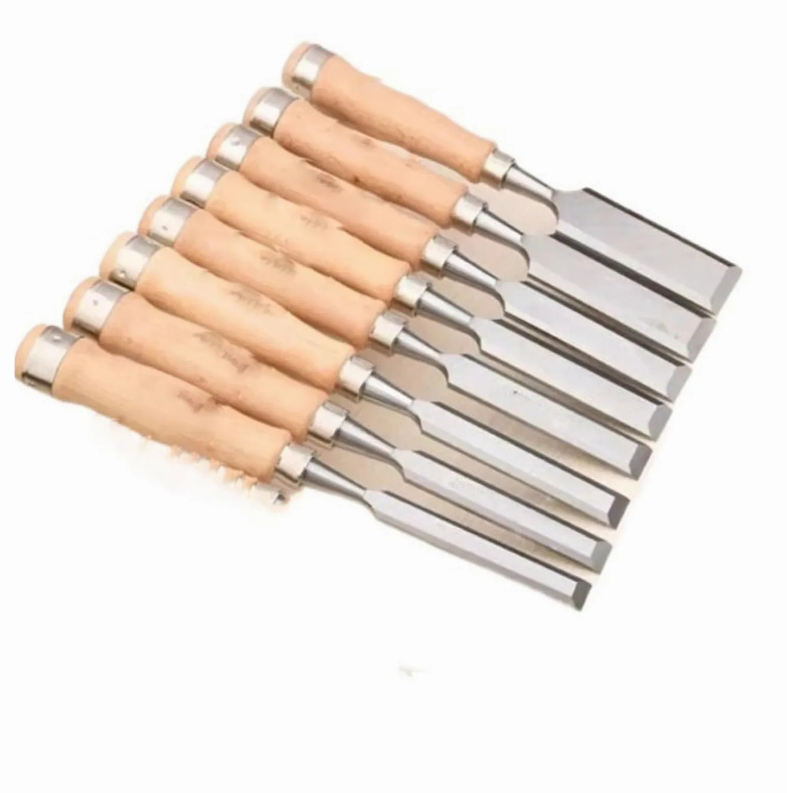6/8 Sztuk Zestawy Narzędzi Do Dłuta Drewna Zestaw Rzeźbienia W Drewnie Dla Stolarza Rzemieślnika Prezent Mężczyzn(Flat chisel Set 2)
