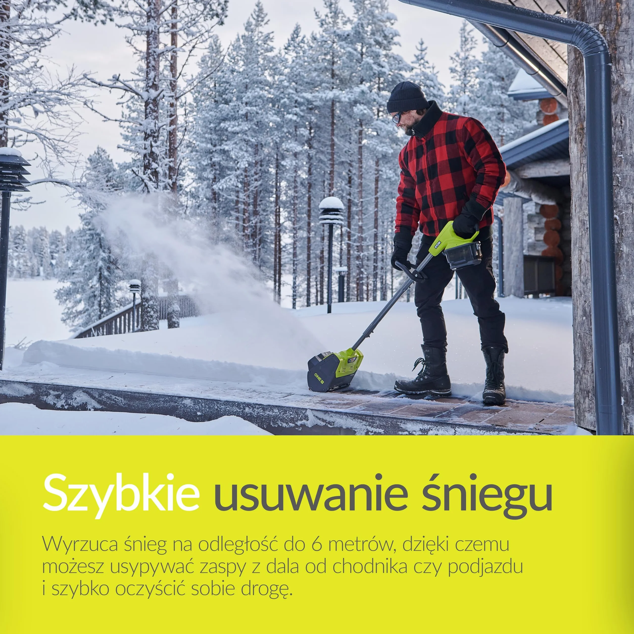 Ryobi Ry18St25A-0 Odśnieżarka, Zielony/Antracytowy, 18V